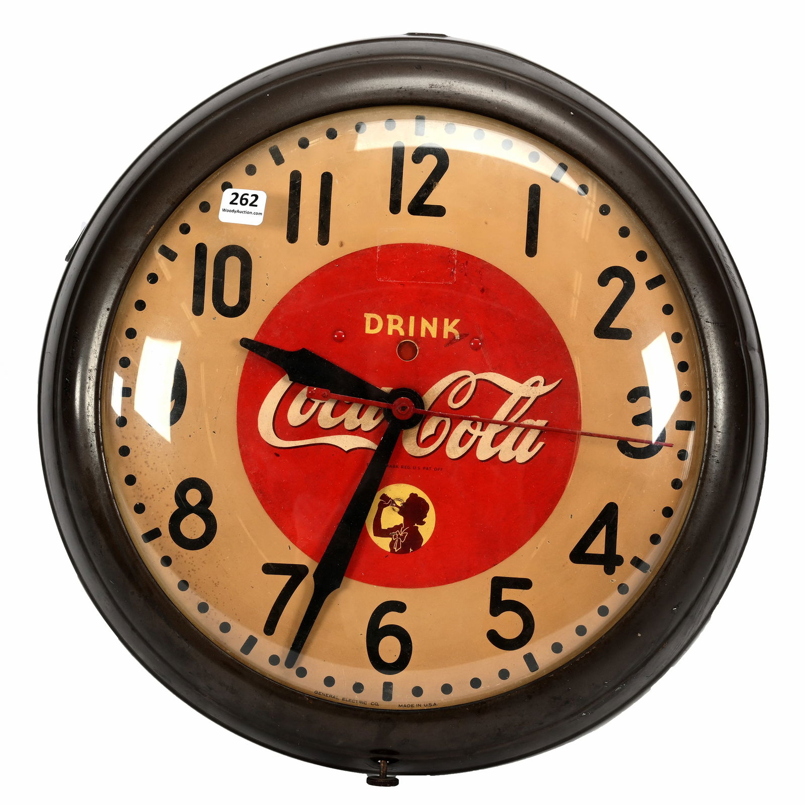 1939-1941 Coca Cola Clock, Metal Frame, Electric (1 of 2)