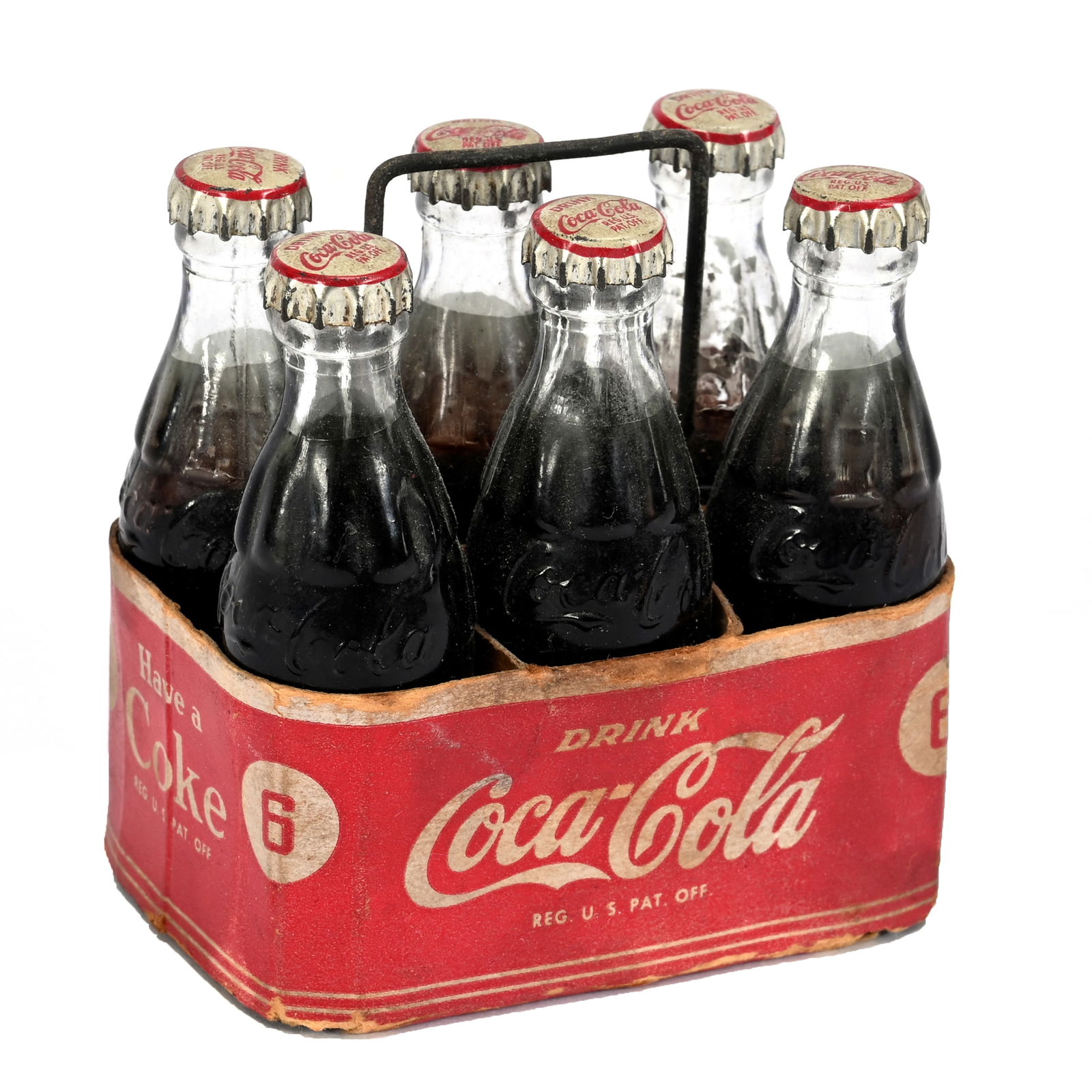 1950's Coca Cola Miniature Cardboard Carrier (1 of 3)
