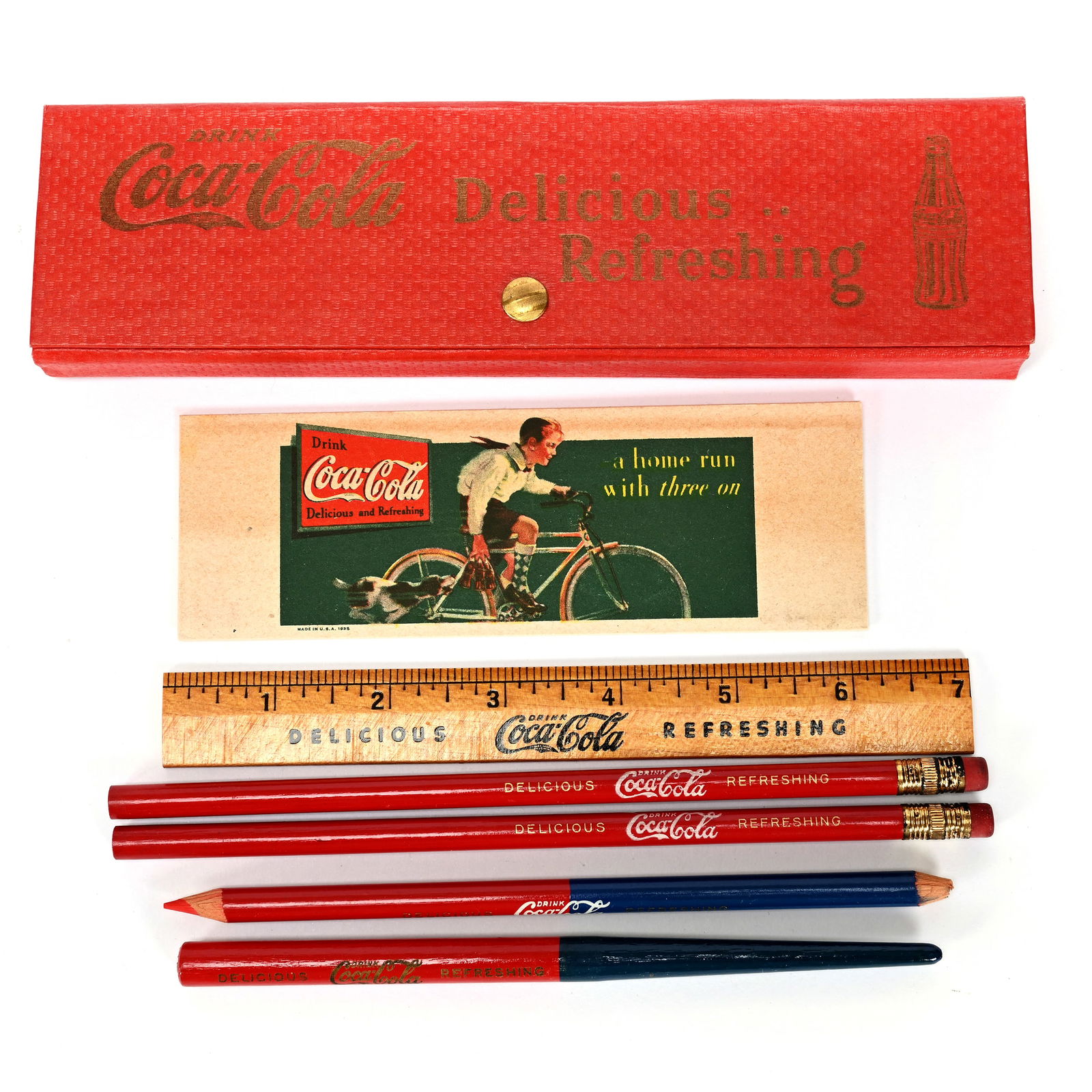 1930's Coca Cola School Pencil Set In Box (1 of 3)