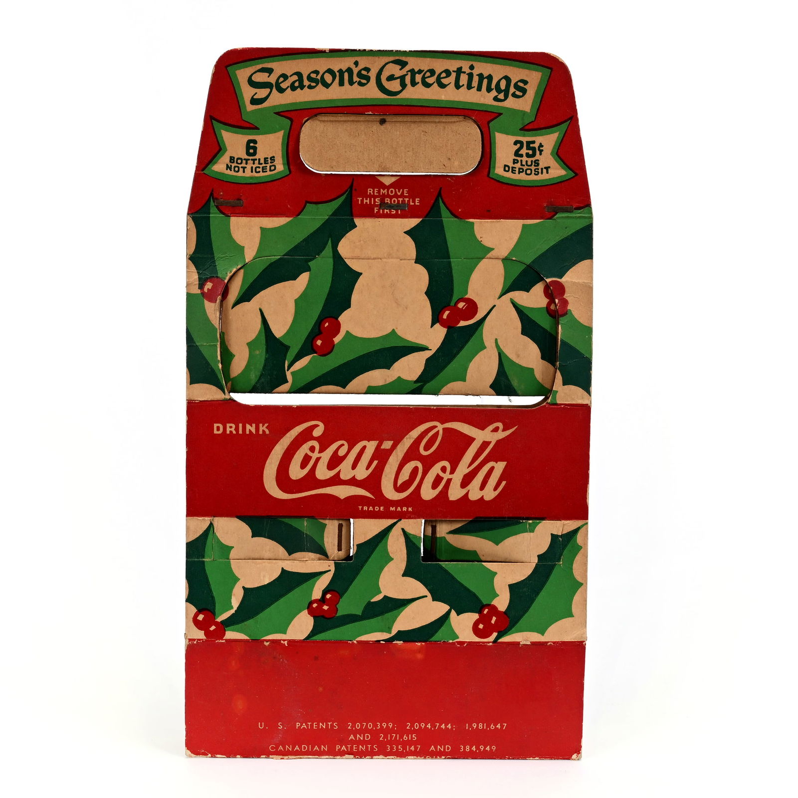 1930's Coca Cola NOS Cardboard Carrier (1 of 2)