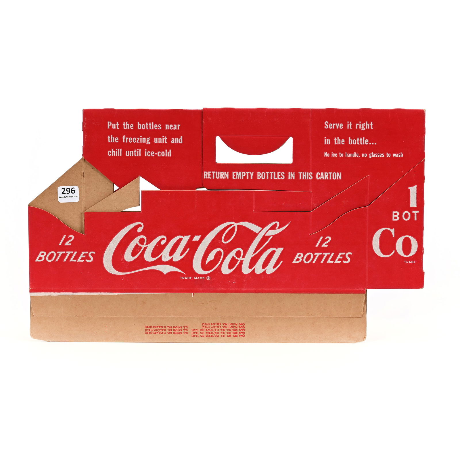 1950's Coca Cola NOS Cardboard Carrier (1 of 2)