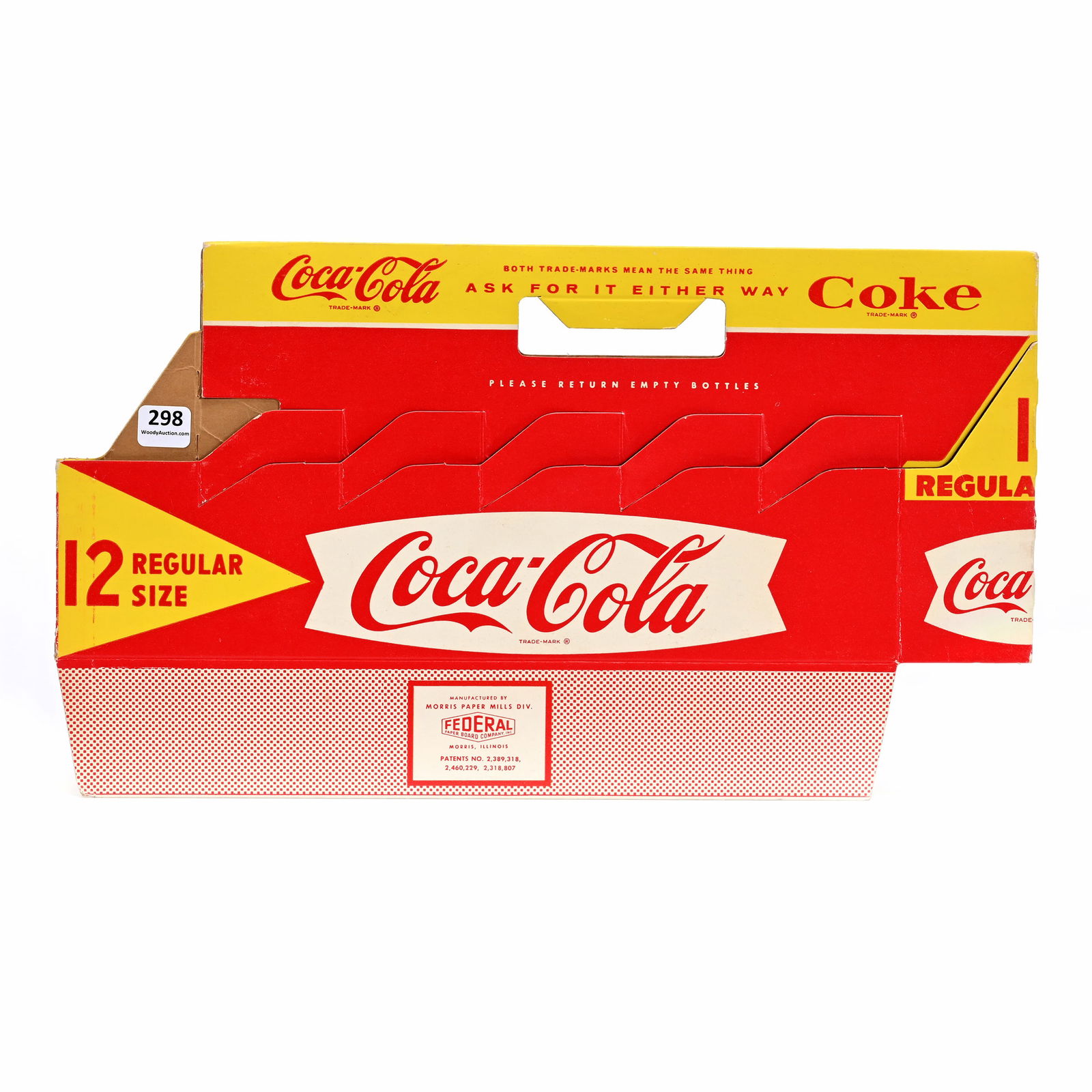 1960's Coca Cola NOS Cardboard Carrier (1 of 2)