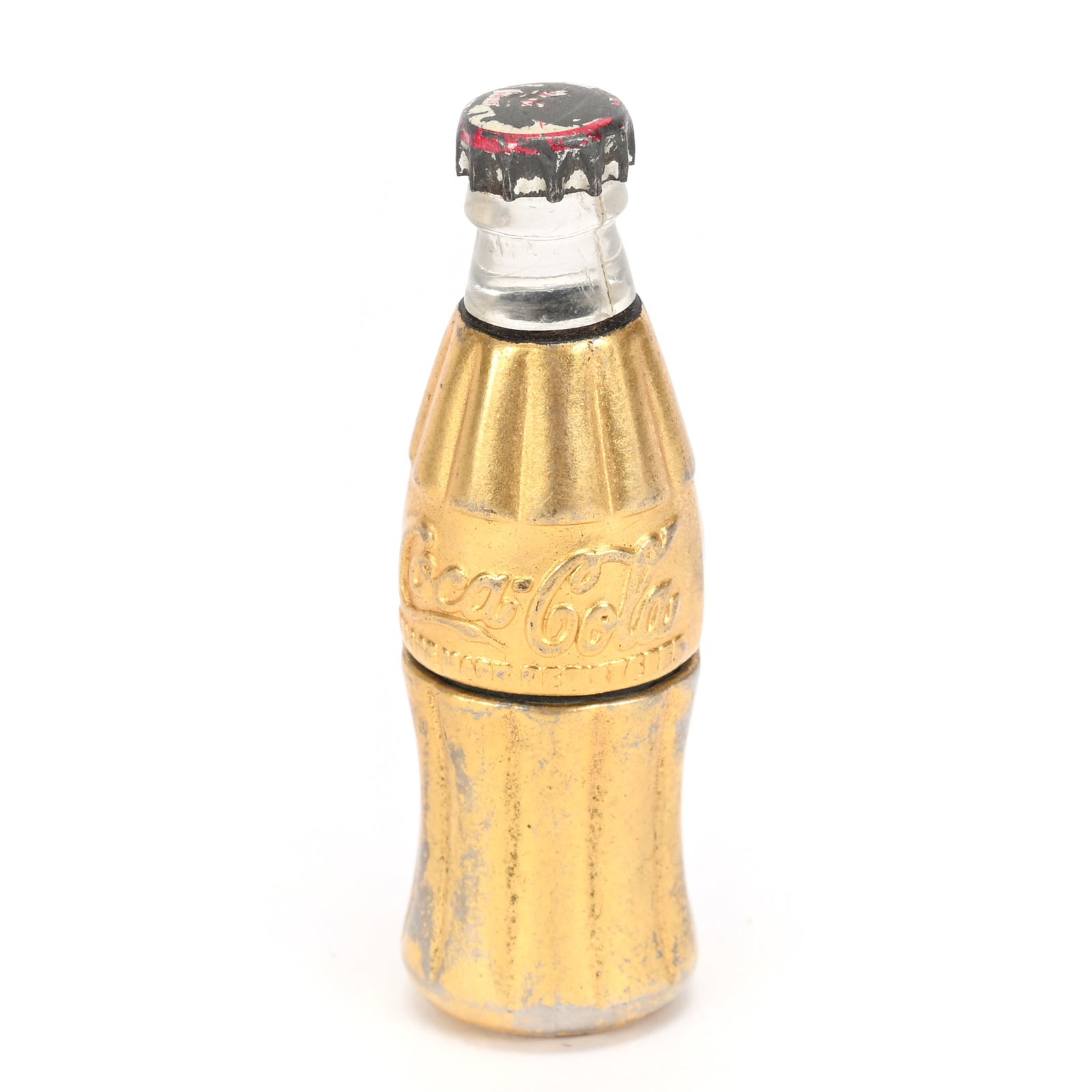 1950's Coca Cola Gold Lighter Bottle (1 of 2)