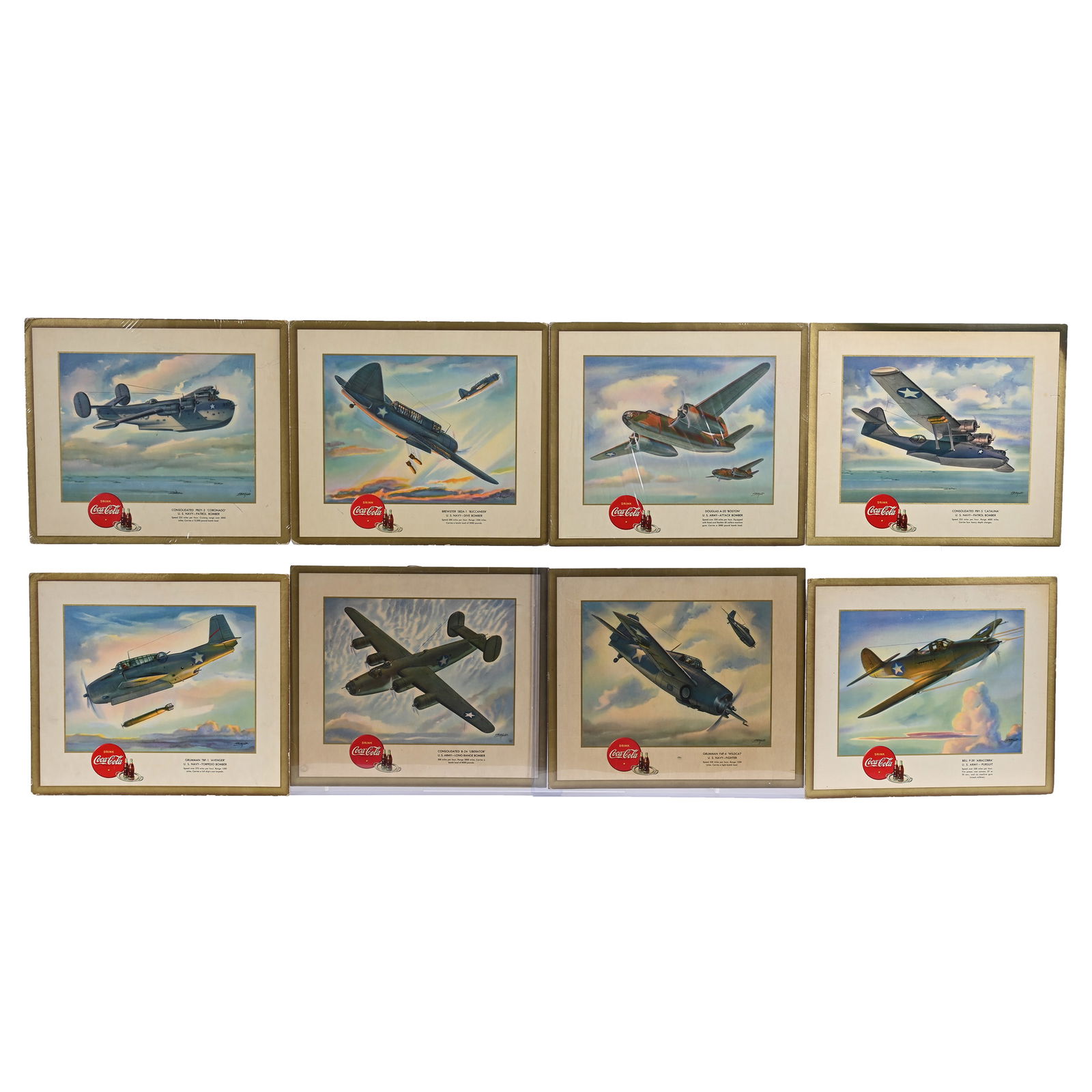 1943 Coca Cola Airplane Hanger Set #2 (1 of 4)