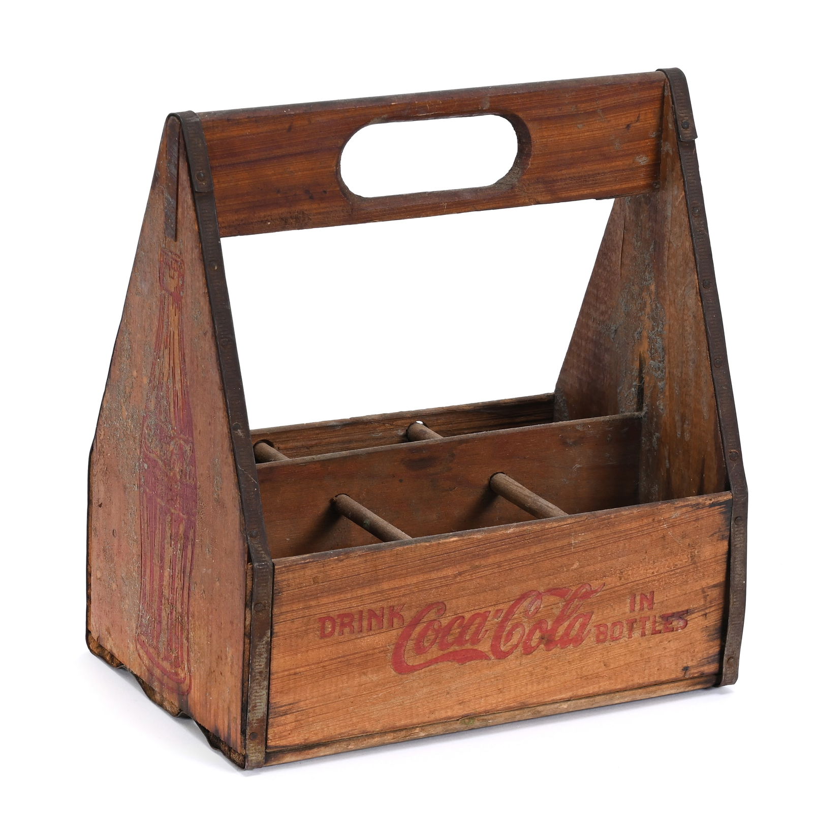 1940's Coca Cola Natural Wood Carrier With Dividers (1 of 2)