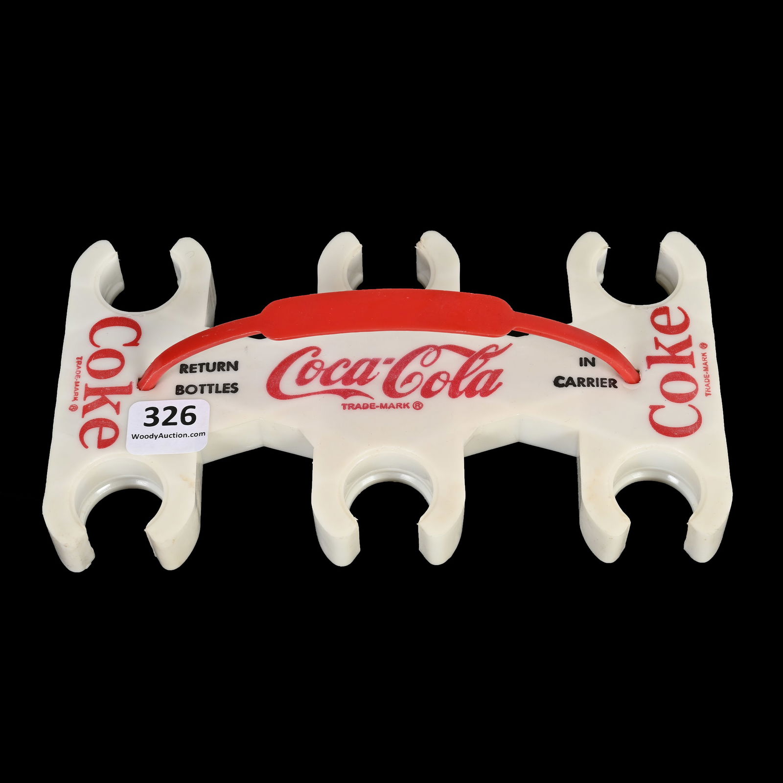 1960's Coca Cola White Plastic Flat Carrier (1 of 1)
