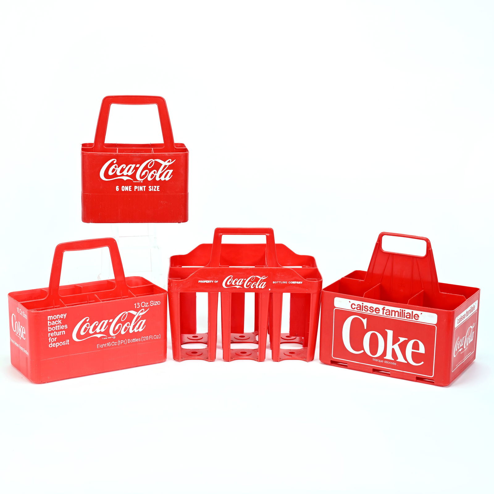(4) Coca Cola Red Plastic Carriers (1 of 2)