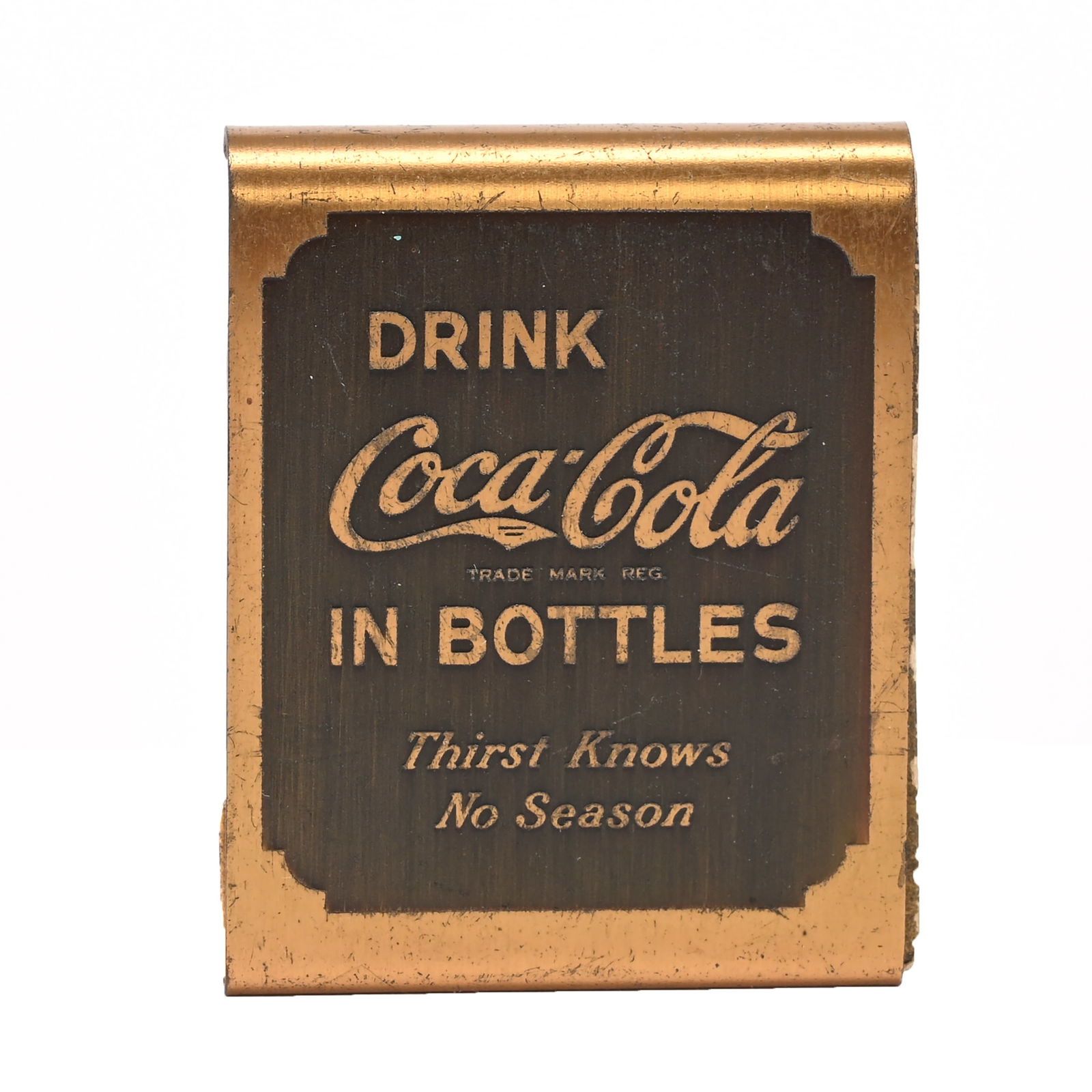 1930's Coca Cola Metal Match Book Holder (1 of 2)