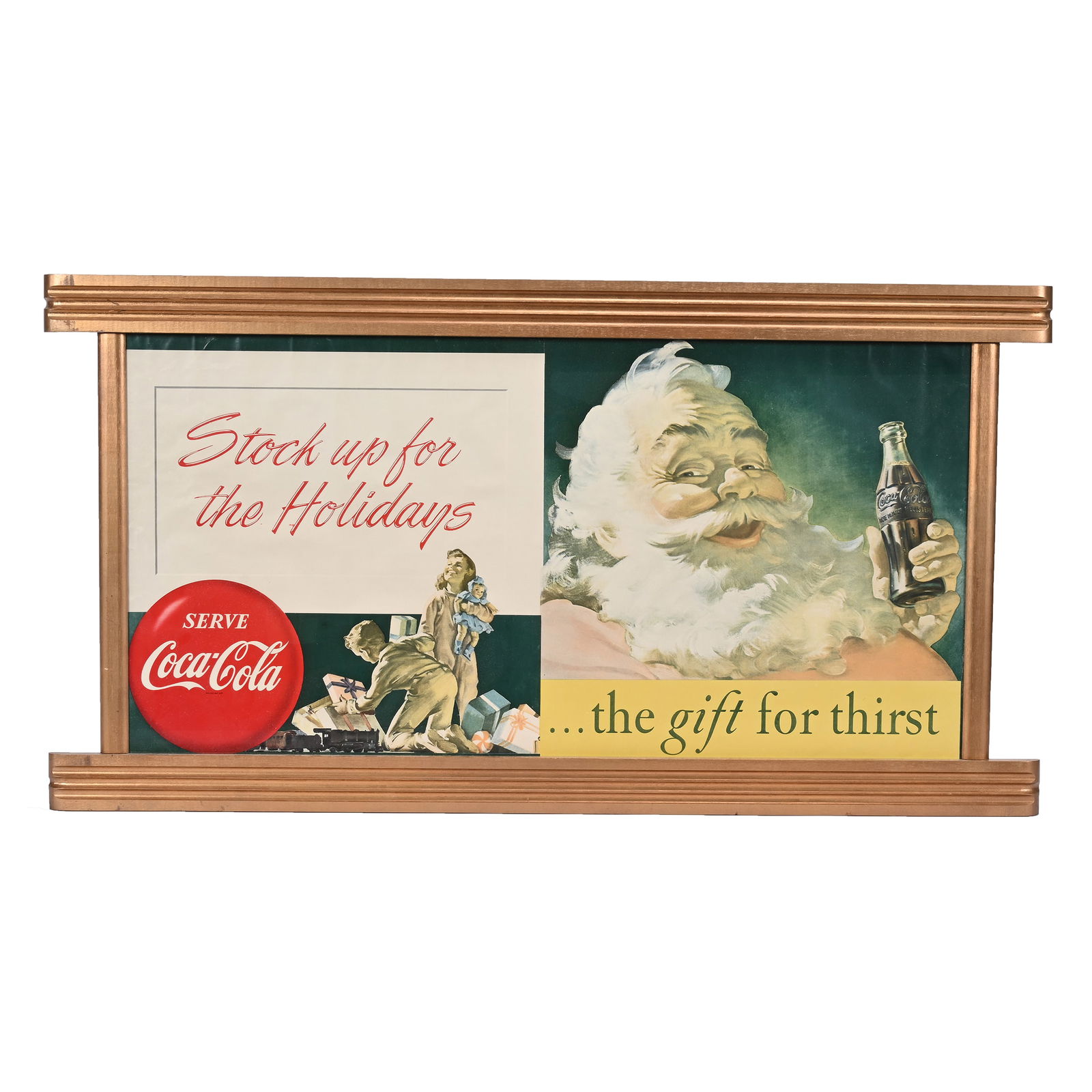 1952 Coca Cola Paper Santa Sign (1 of 2)