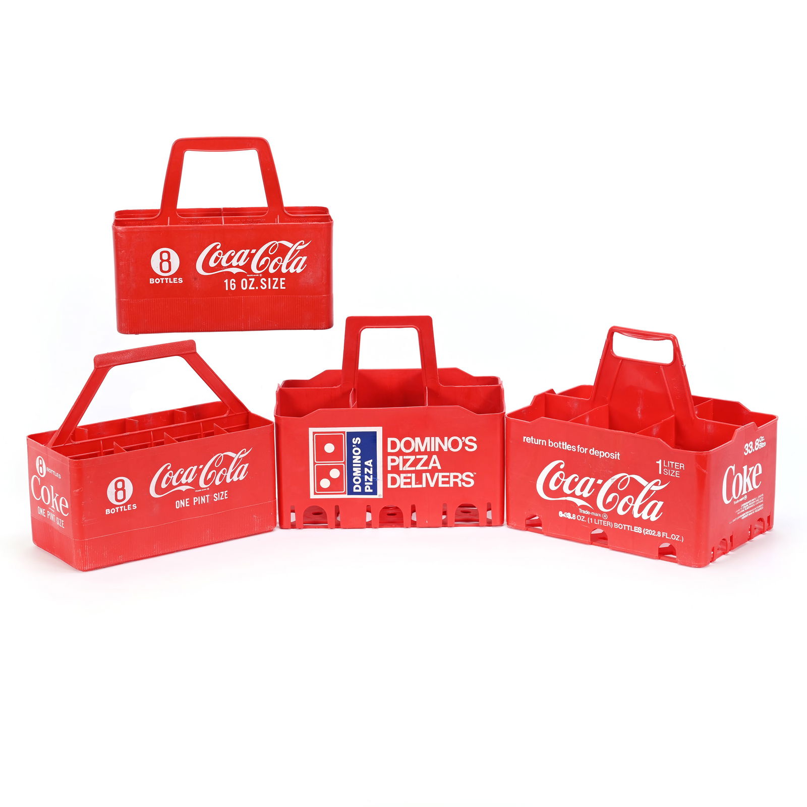 (4) Coca Cola Red Plastic Carriers (1 of 2)