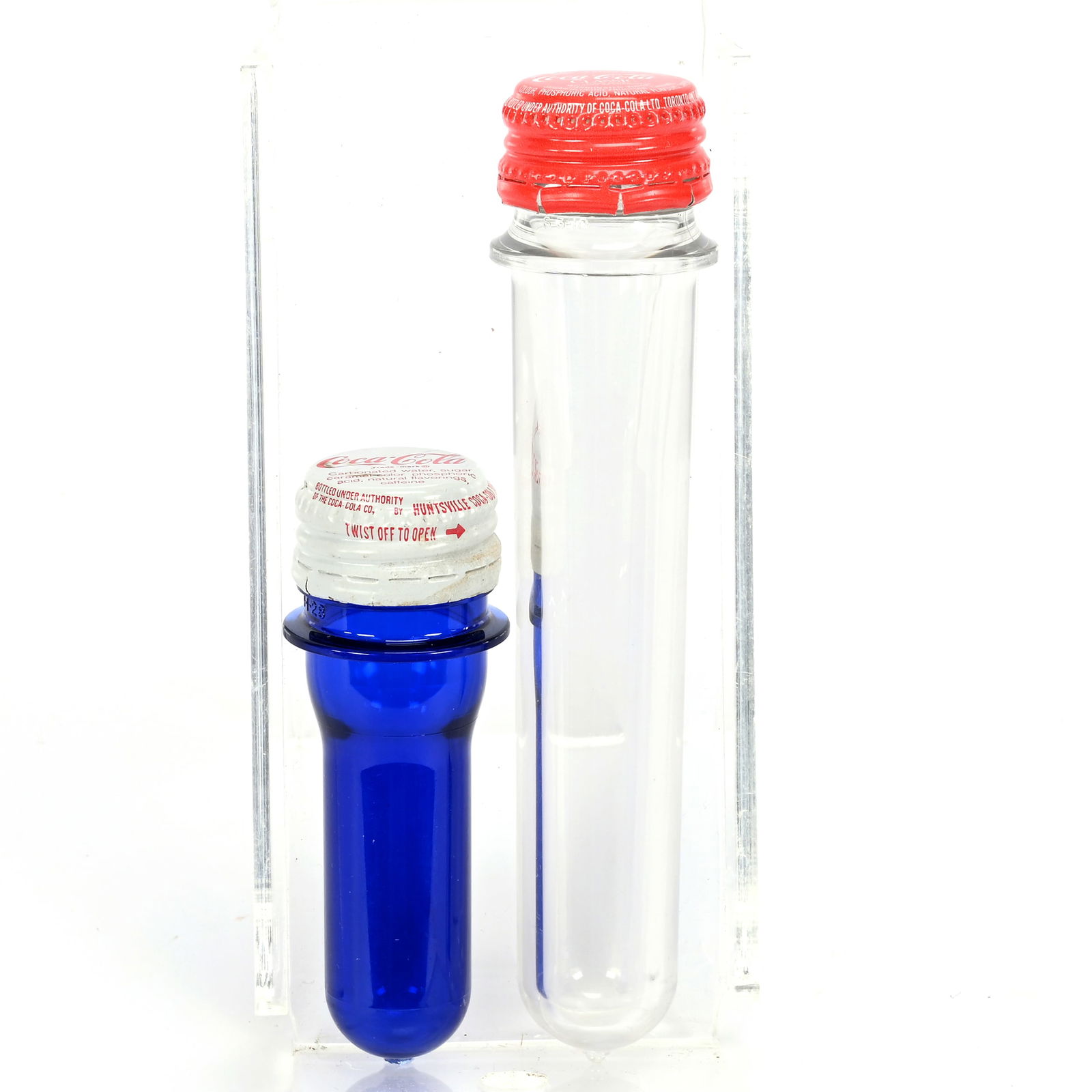 Coca Cola Blow-Up Bottles (2) With Screw-On Cap (1 of 2)