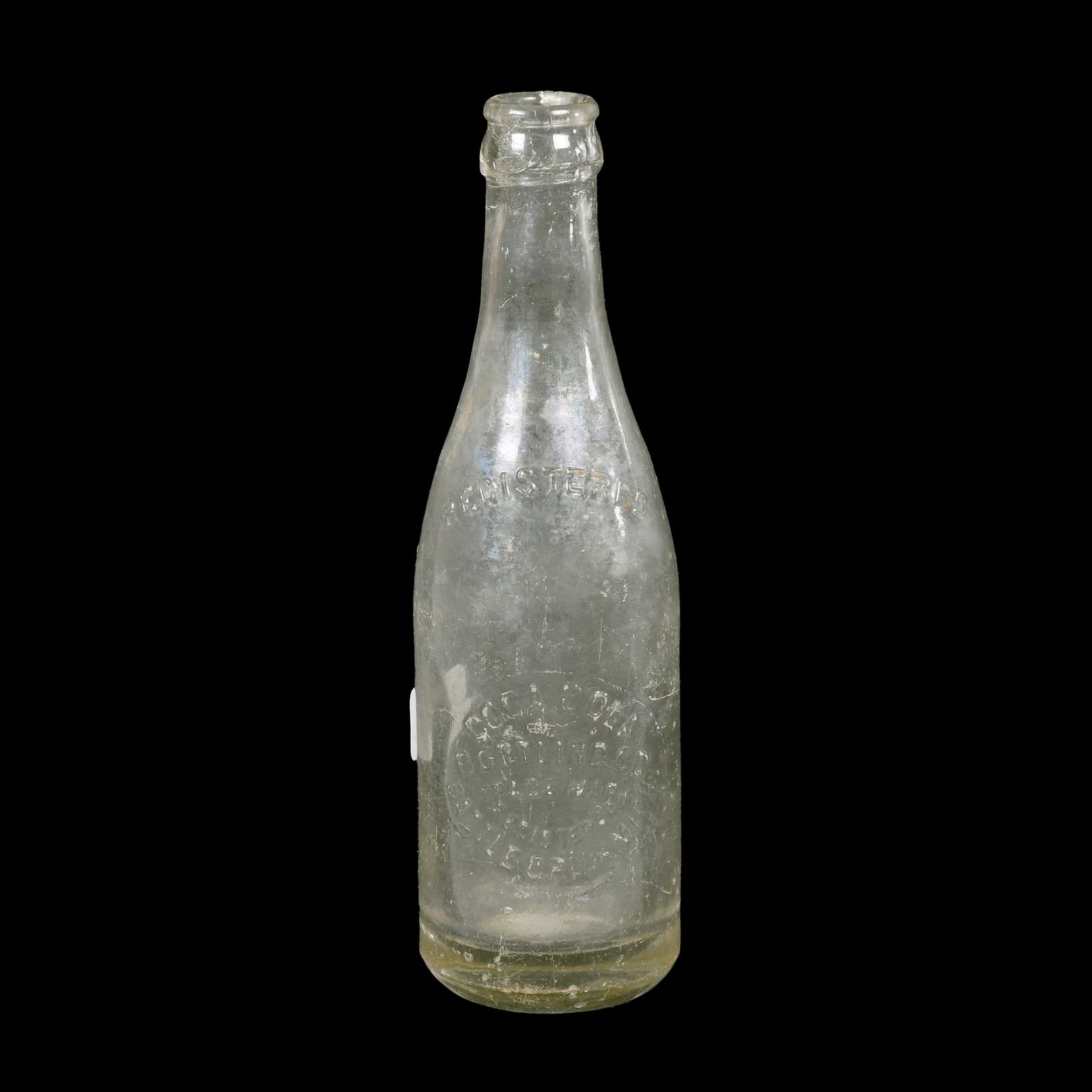 Early Coca Cola Clear Straight Sided Bottle (1 of 5)