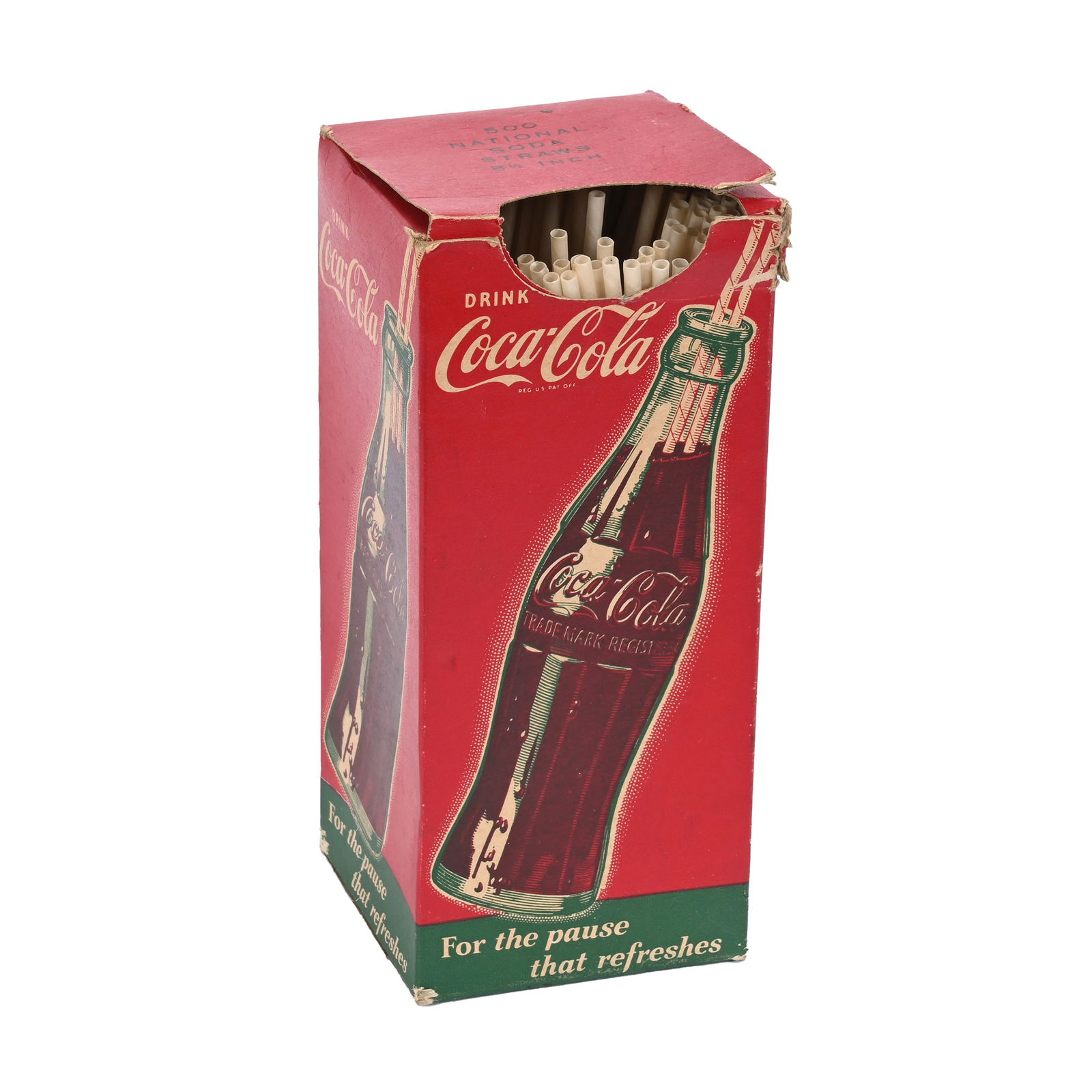 Late 1940-50's Coca Cola Box Of Straws (1 of 3)