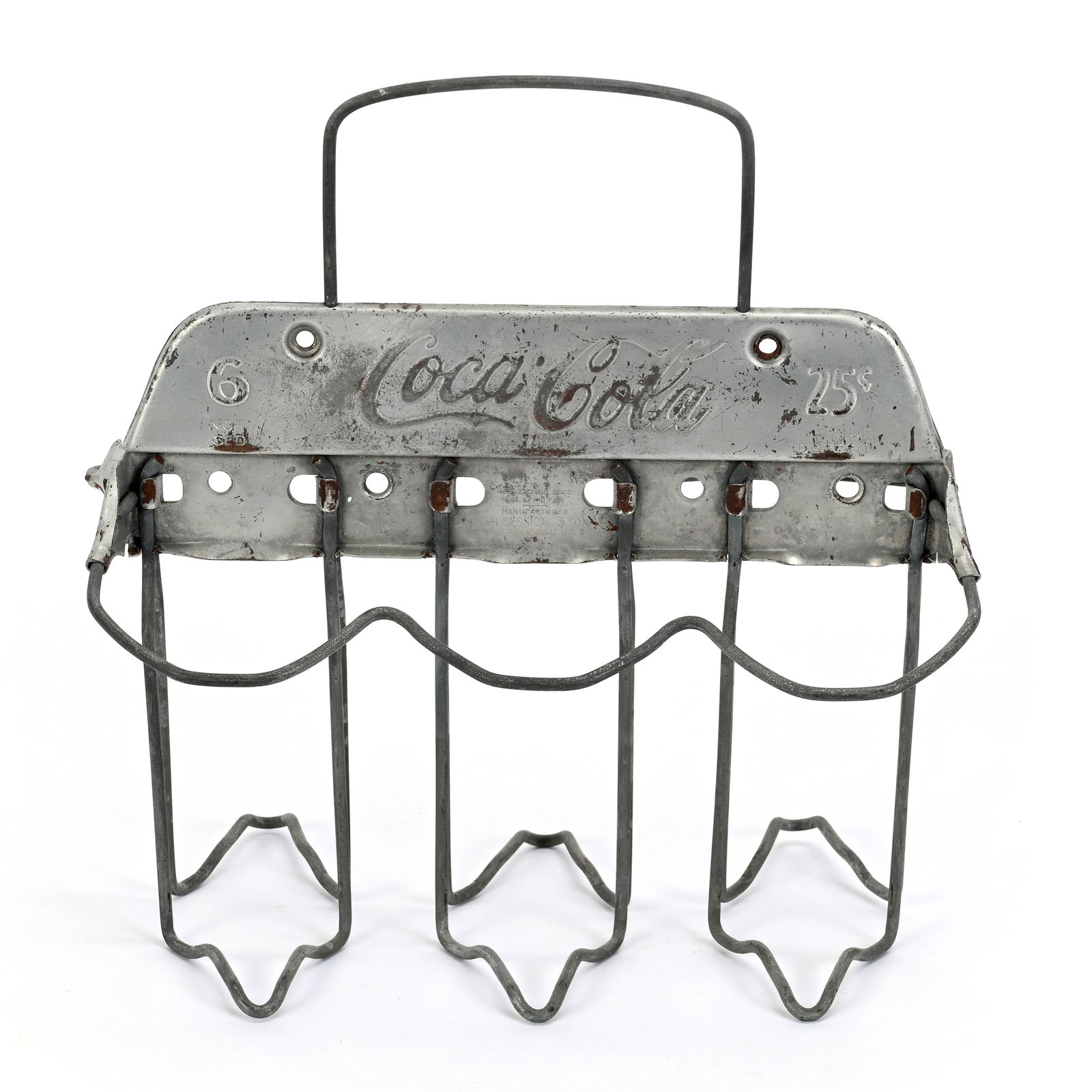 Late 1940's Coca Cola Metal Bottle Carrier (1 of 2)