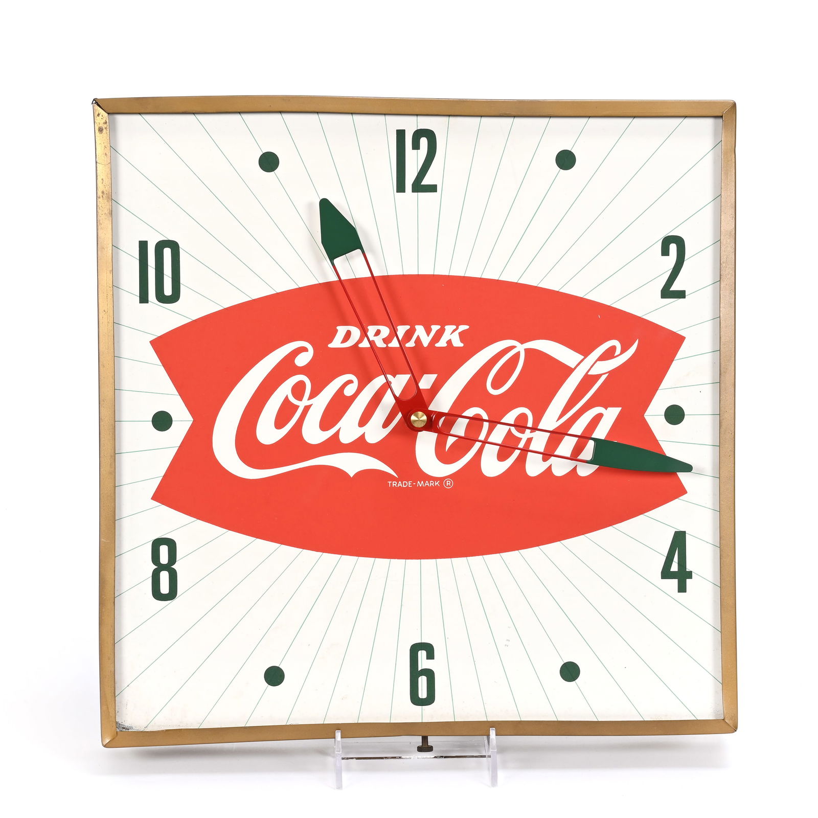 1960's Coca Cola Clock, Red Fish Tail (1 of 2)
