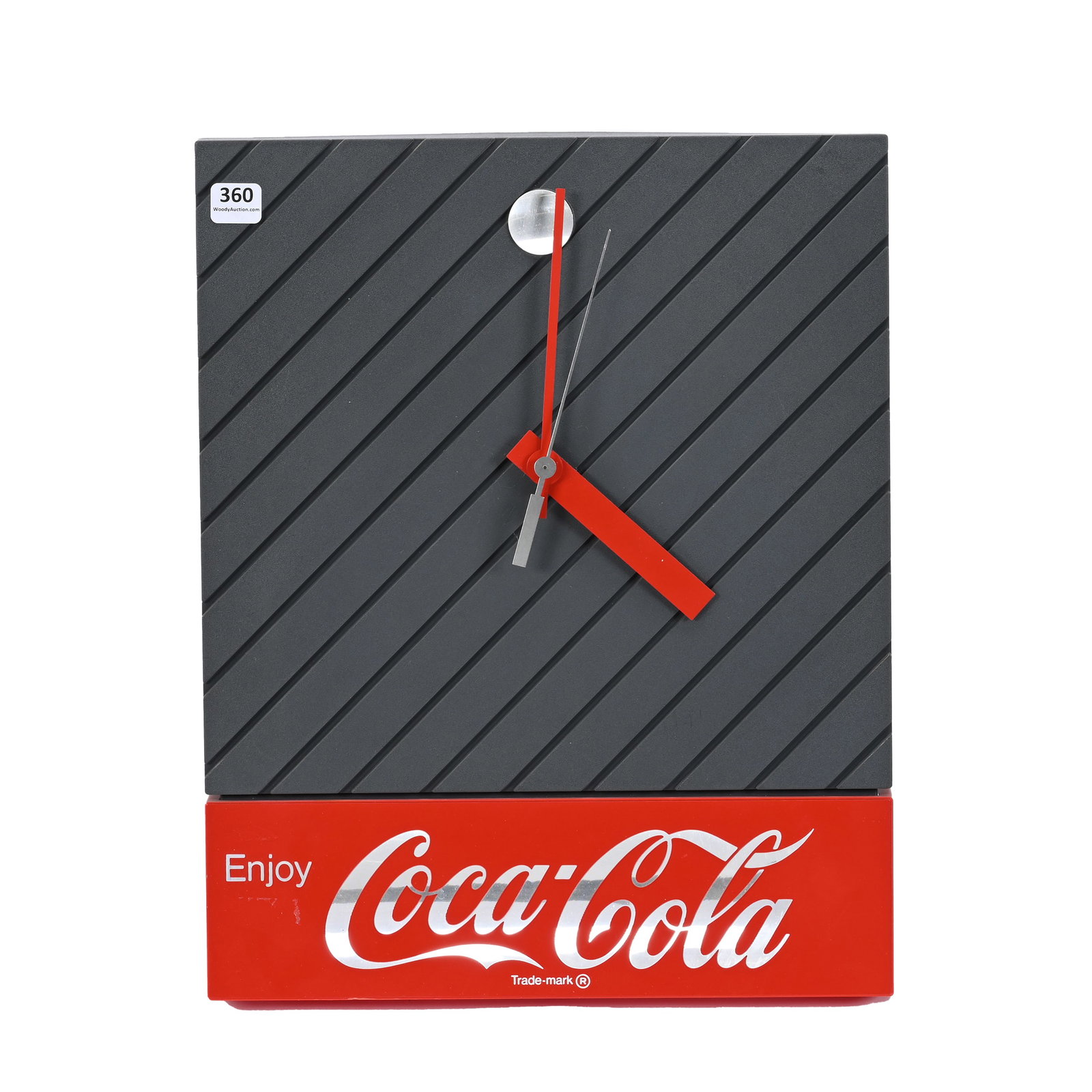 1987 Coca Cola Electric Clock, Gray And Red (1 of 2)