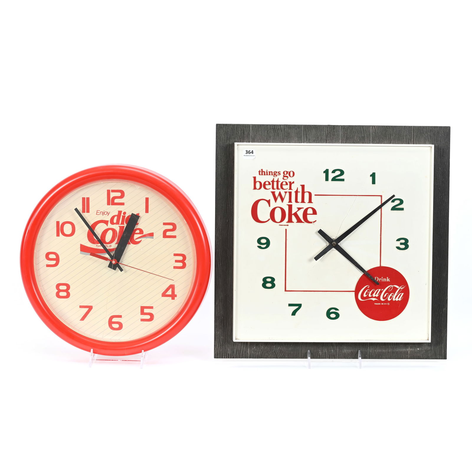 (2) Coca Cola Clocks (1 of 4)