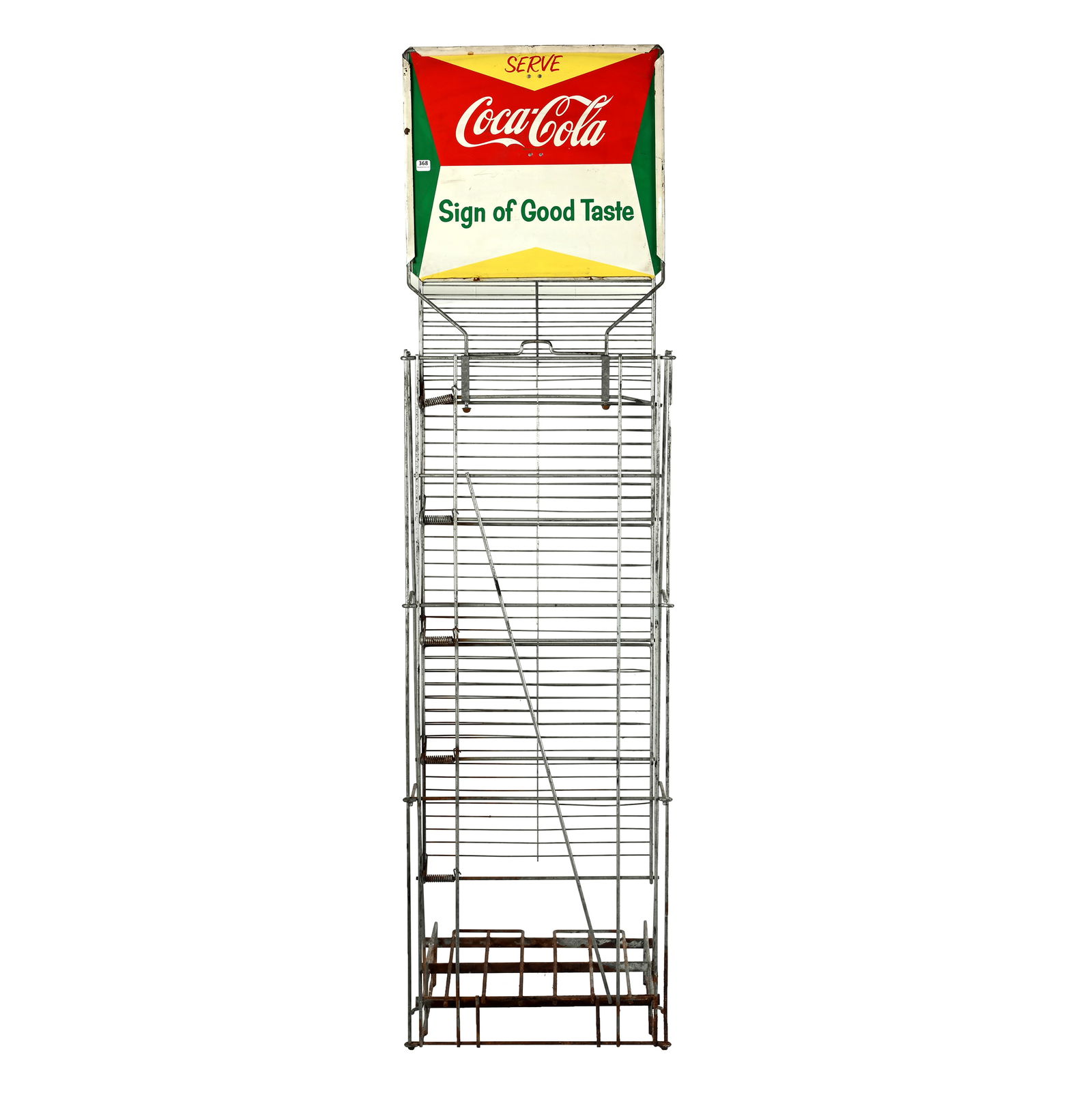 1960's Coca Cola Metal Case Rack, Four Color (1 of 2)