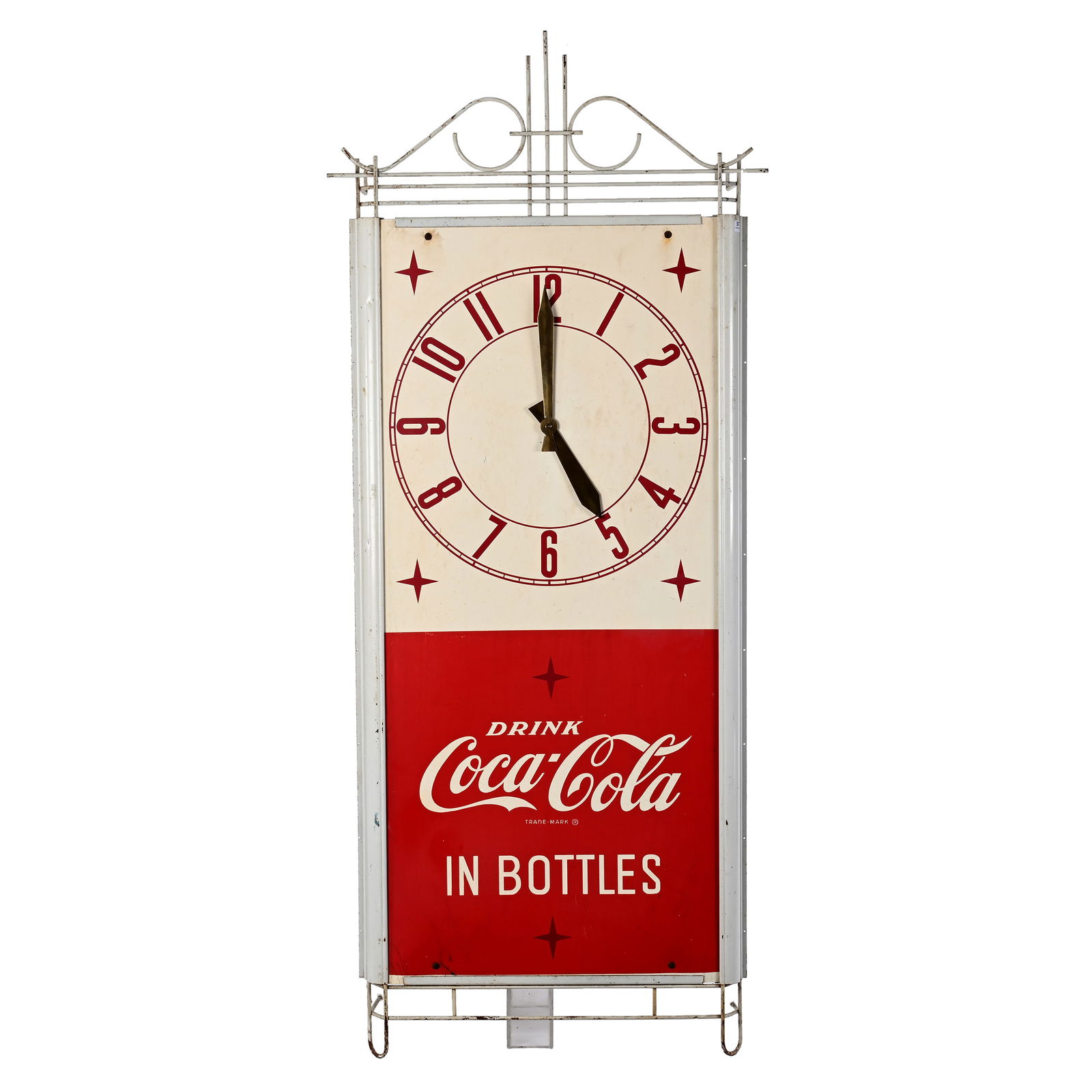 1950-60's Coca Cola Large Metal Clock (1 of 4)