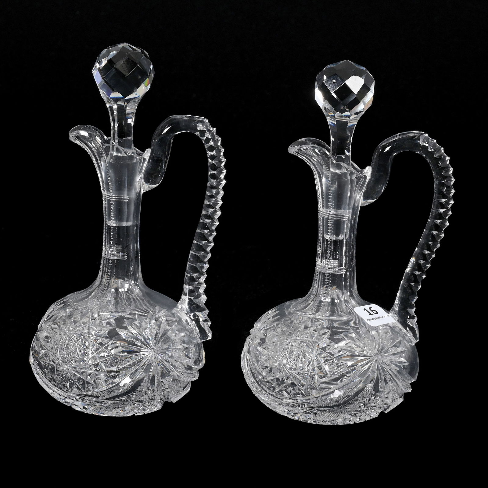 Pair Cruets/decanters, Abcg, Richmond Pattern Auction