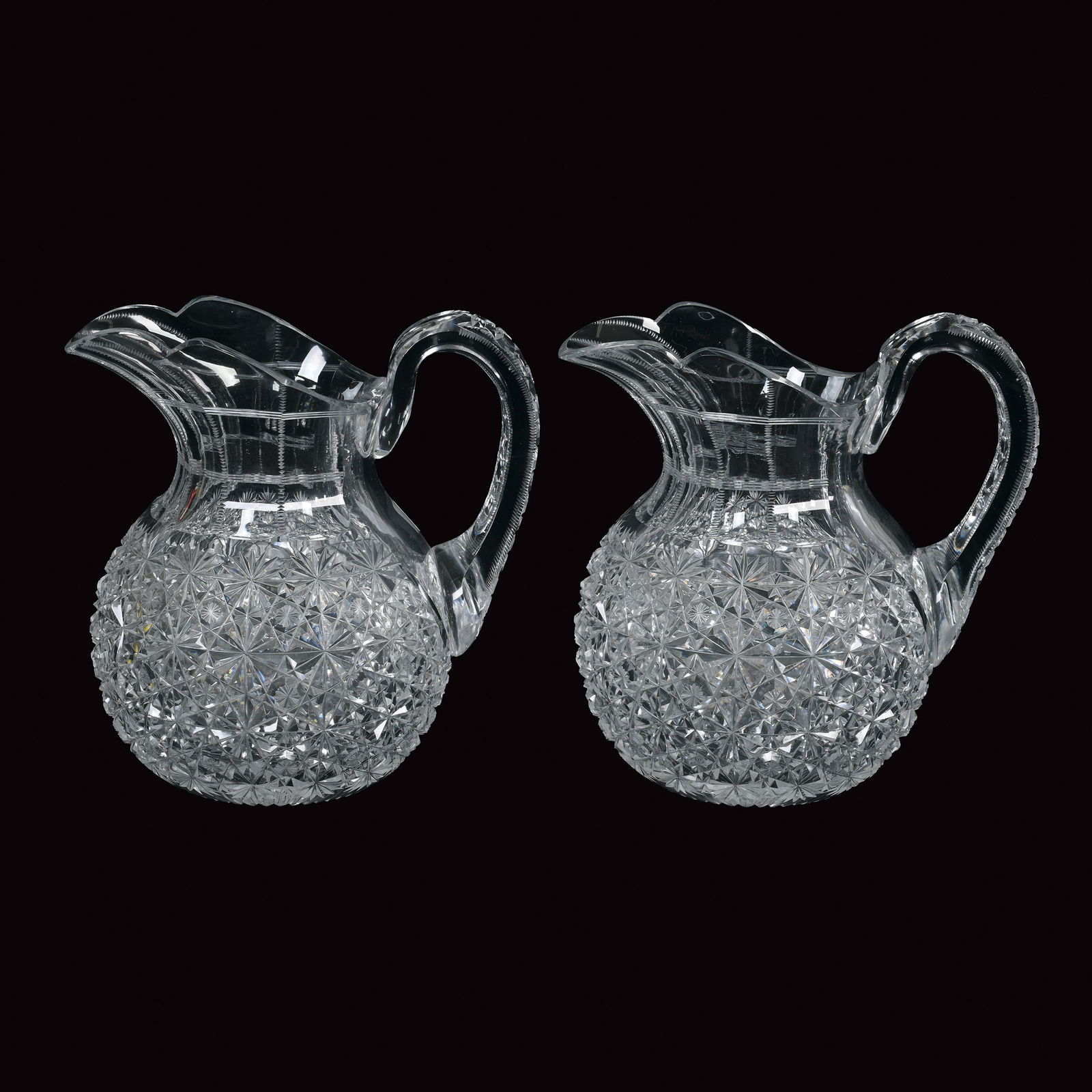 (2) Pitchers, ABCG, Russian Pattern By Dorflinger (1 of 4)