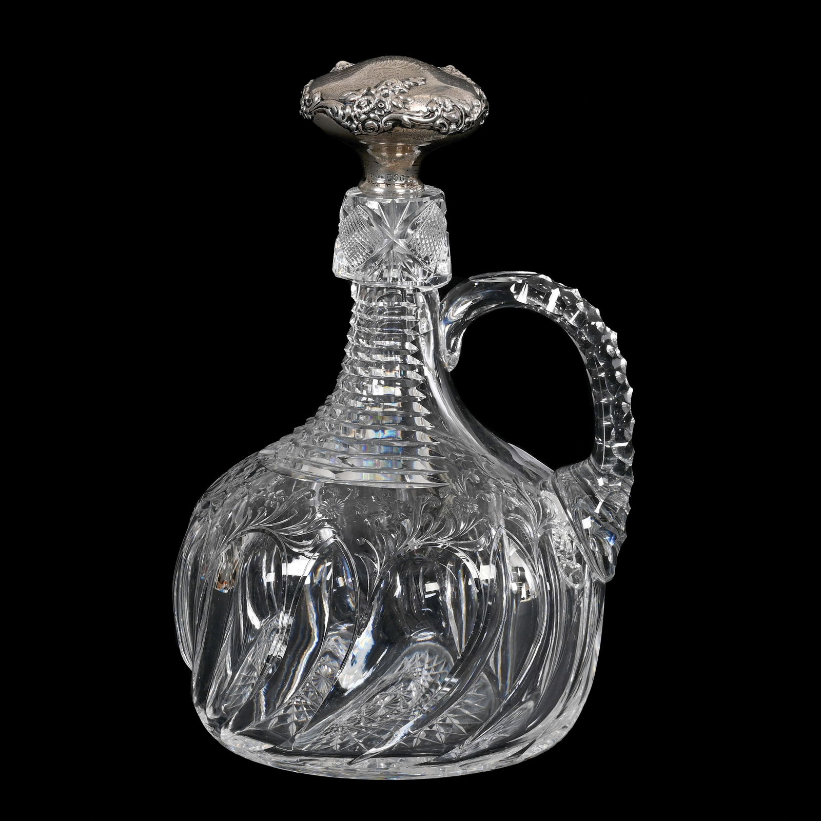 Ship's Decanter, ABCG, Embossed Sterling Stopper (1 of 6)