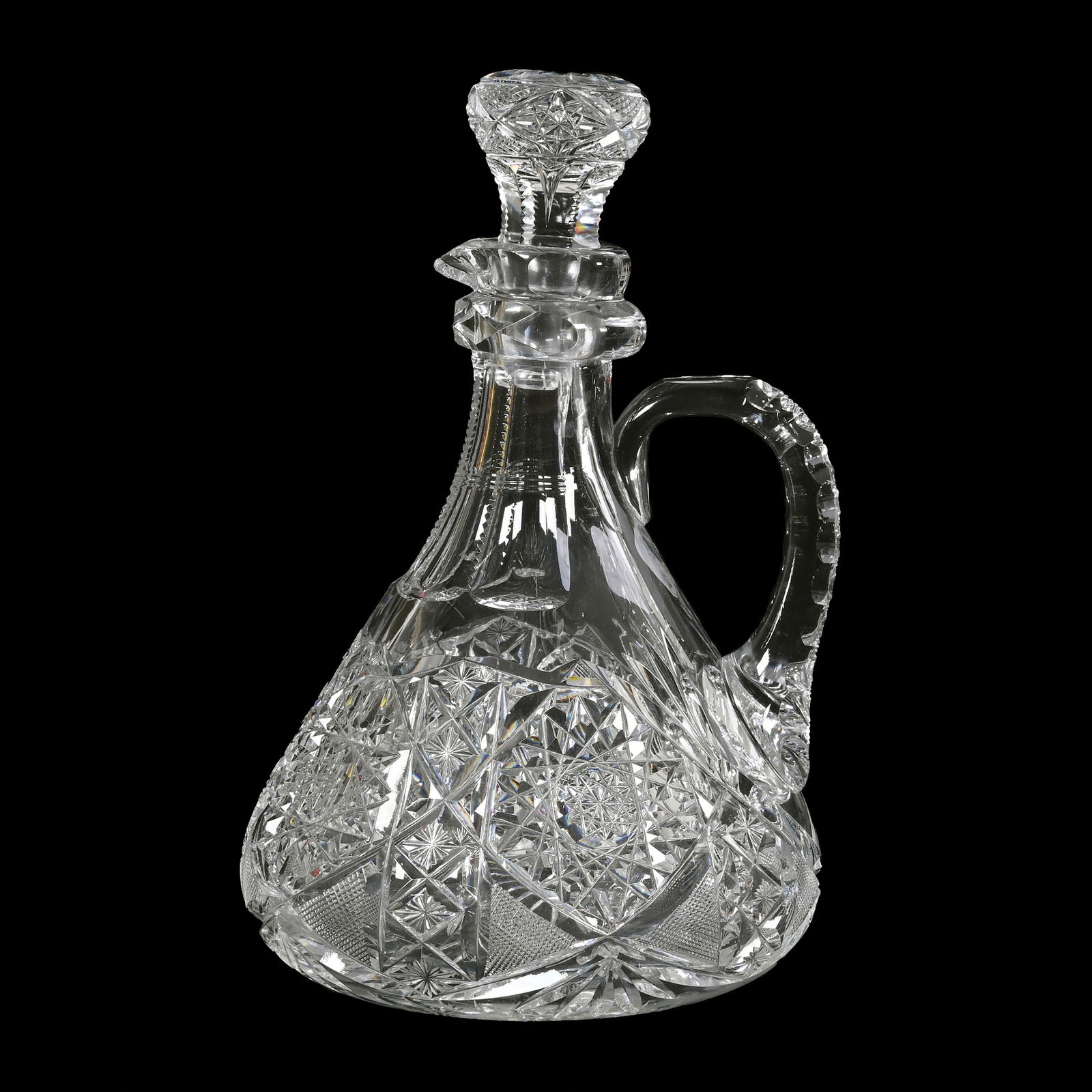 Ship's Decanter, American Brilliant Cut Glass (1 of 3)
