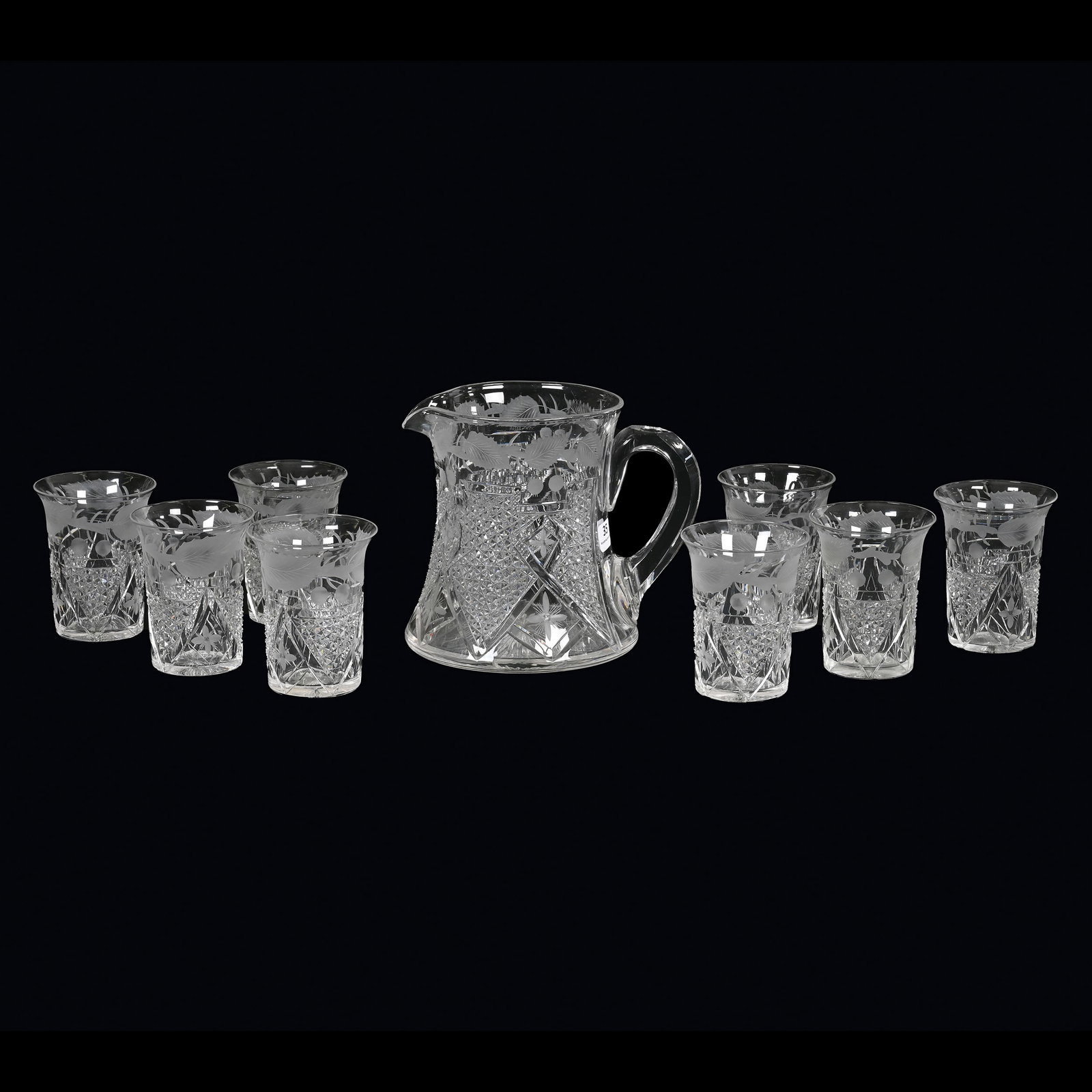 Water Set, ABCG, Signed Hawkes Starlight Pattern (1 of 8)