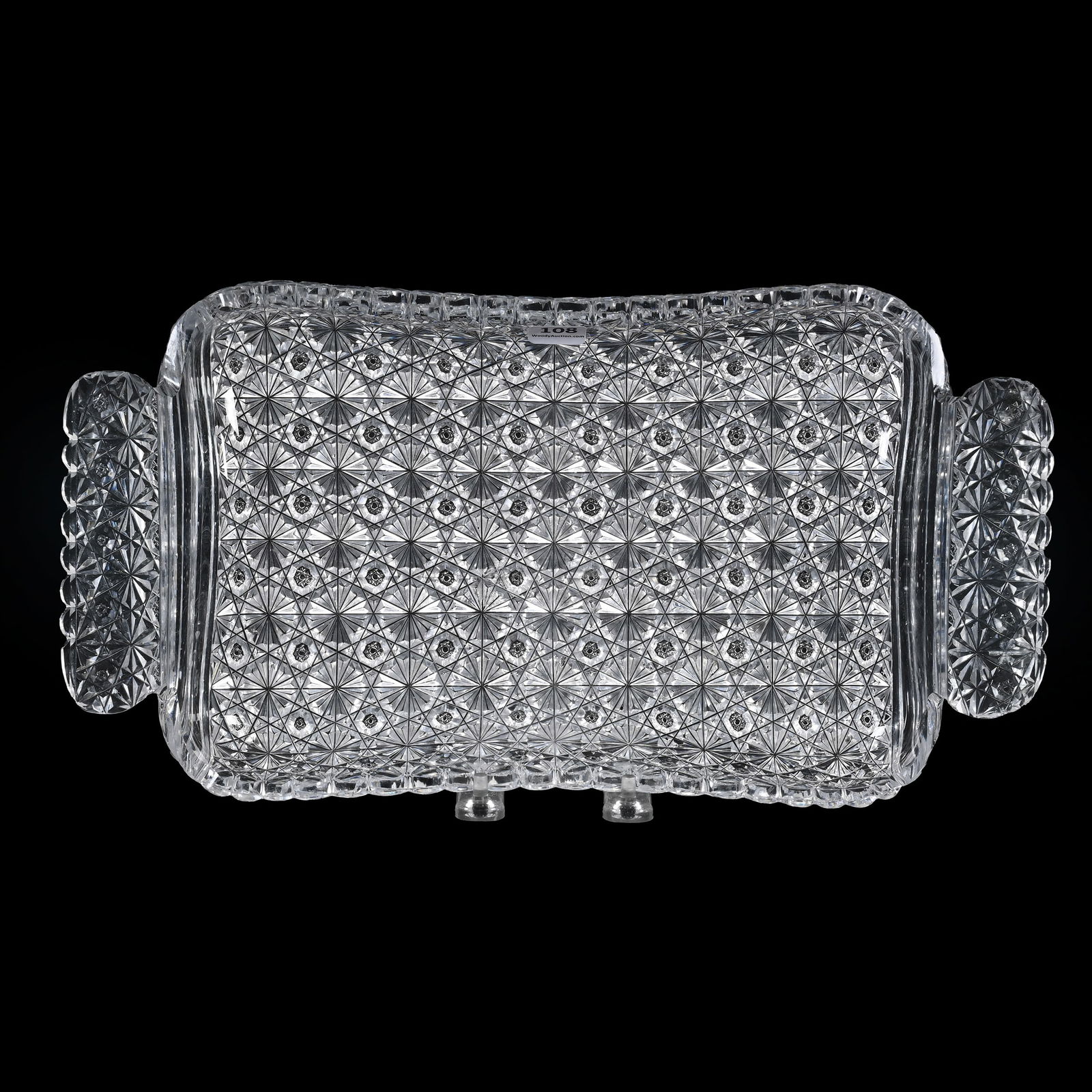 Tray, Tab Handles, American Brilliant Cut Glass (1 of 4)