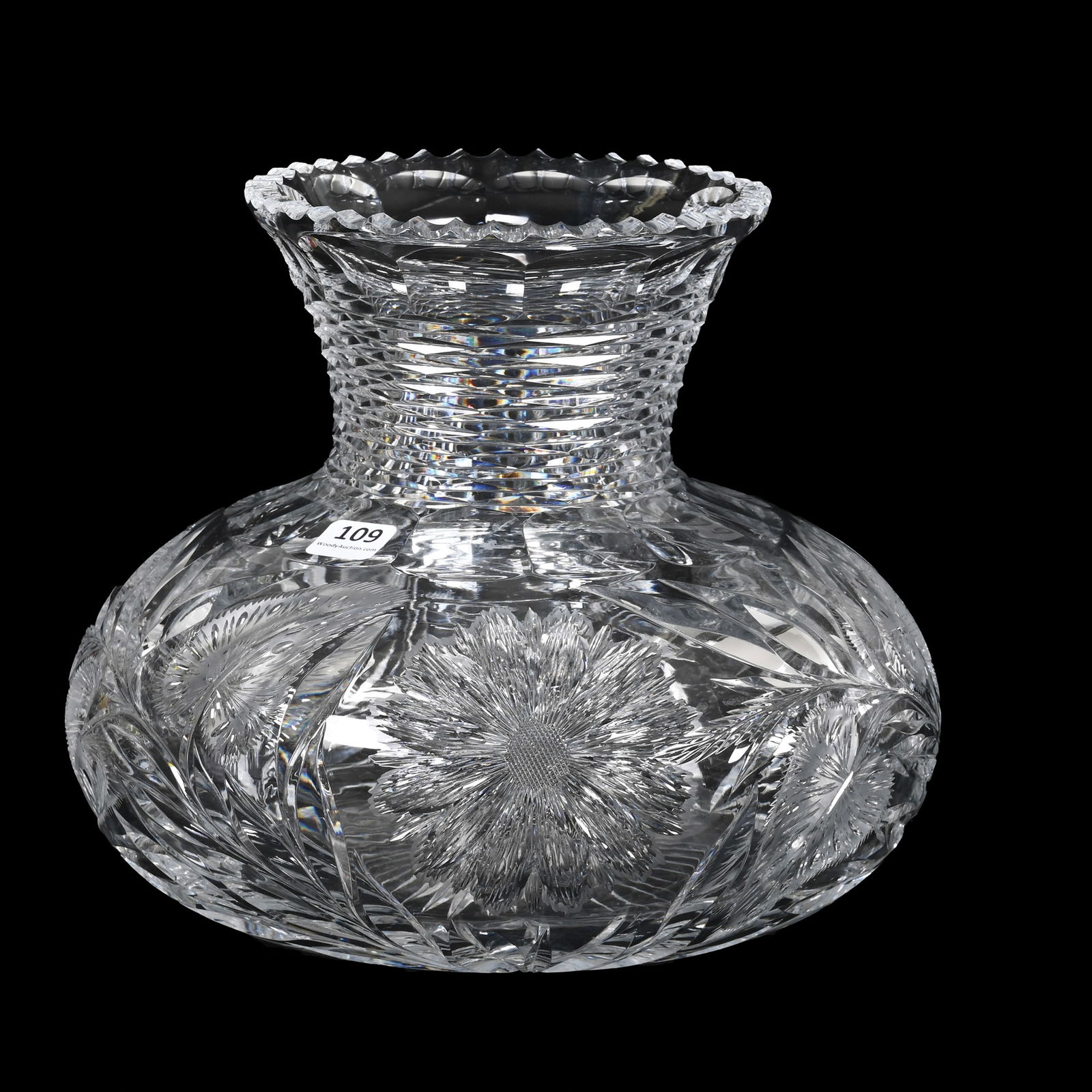 Flower Center, American Brilliant Cut Glass (1 of 3)