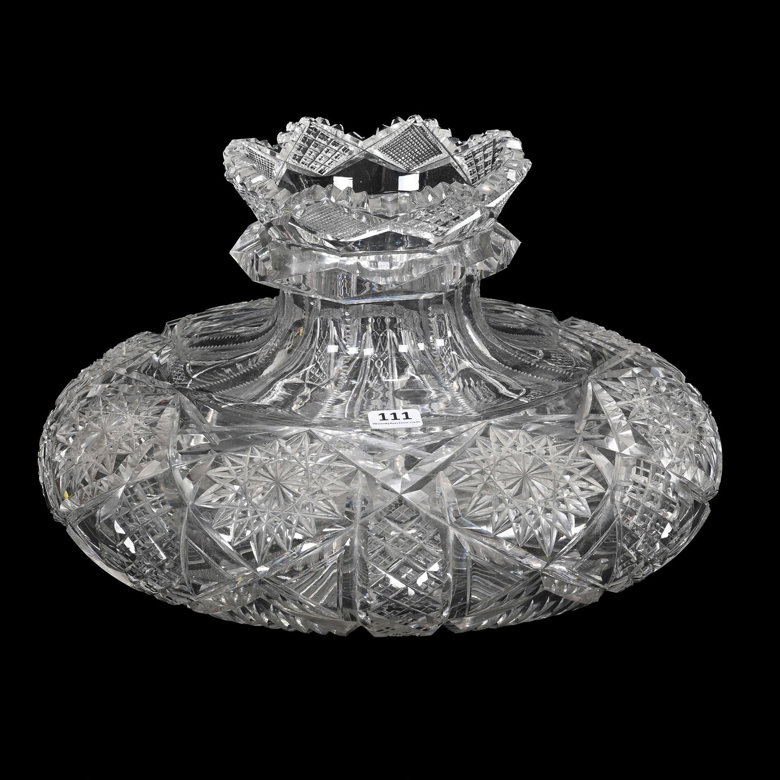 Flower Center, ABCG, Signed Libbey Empress Pattern (1 of 3)