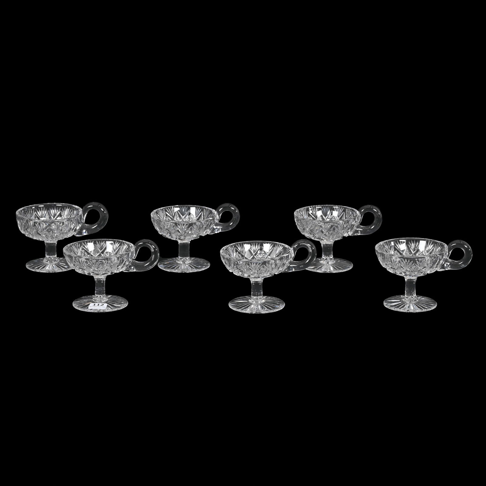 (6) Pedestal Ice Cream Cups, ABCG, Handled (1 of 3)