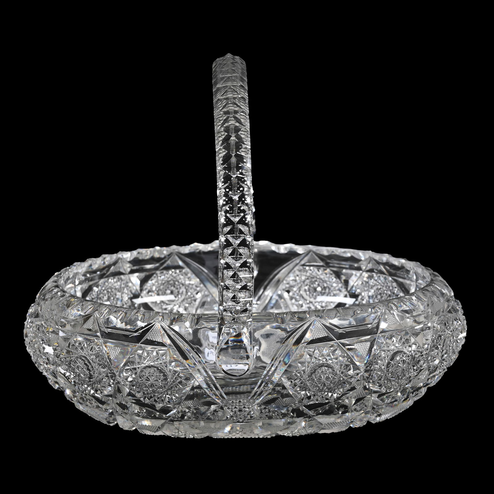 Oval Basket, ABCG, Signed J. Hoare Marquis Pattern (1 of 3)