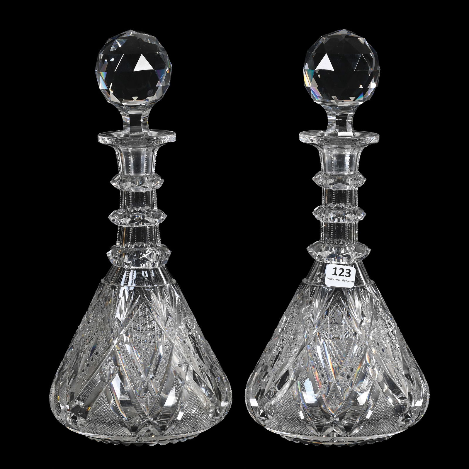 Pair Decanters, ABCG, Imperial Pattern By Libbey (1 of 6)