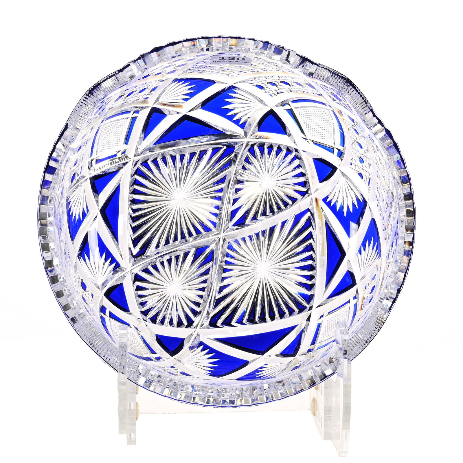 Bowl, BPCG, Cobalt Blue Cut To Clear (1 of 3)