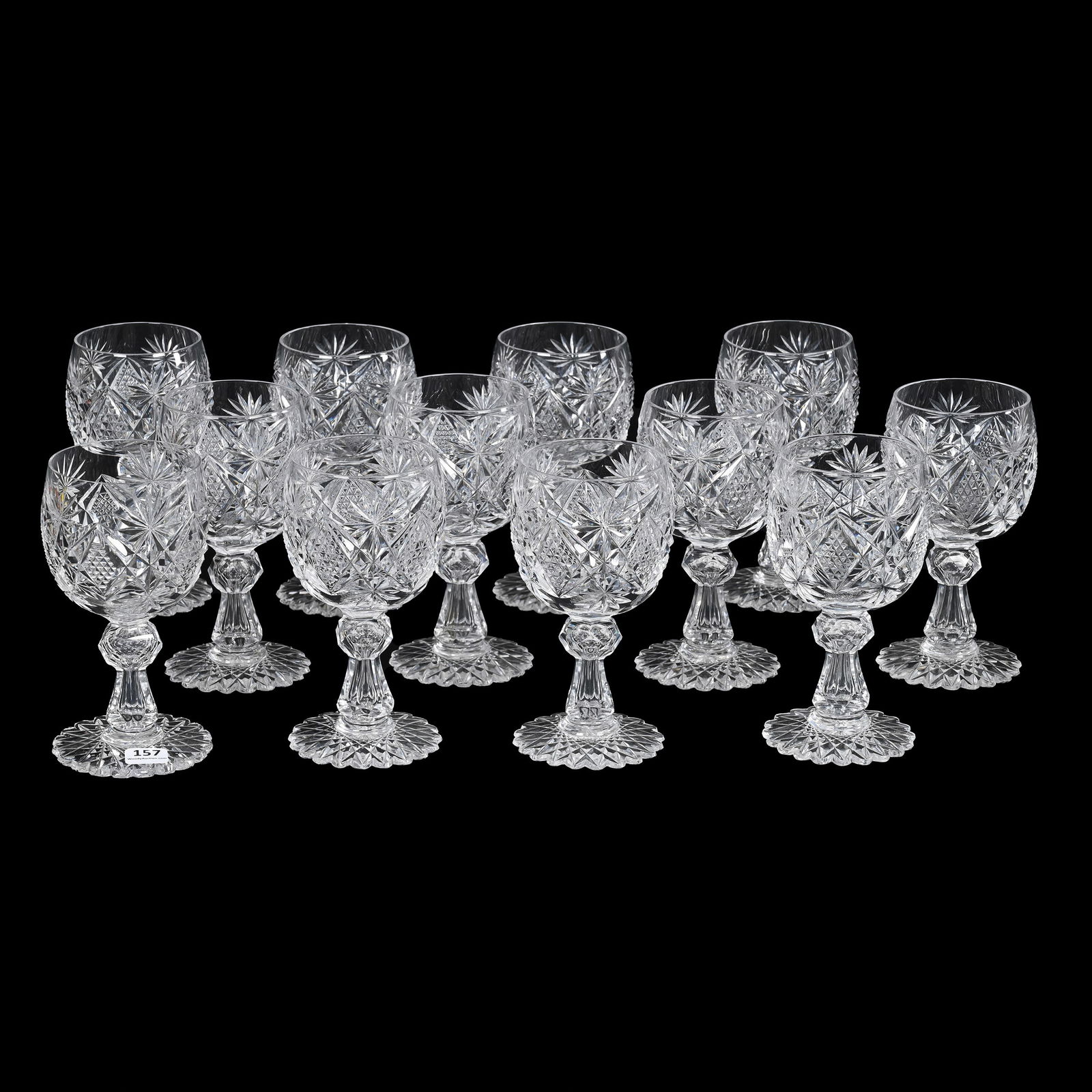 (12) Goblets, ABCG, Bedford Pattern By Mt. Washington (1 of 4)