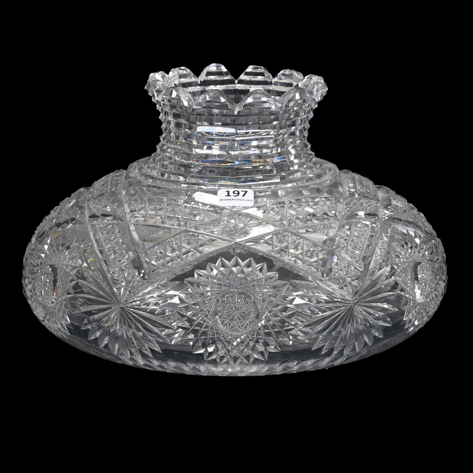 Flower Center, American Brilliant Cut Glass (1 of 3)