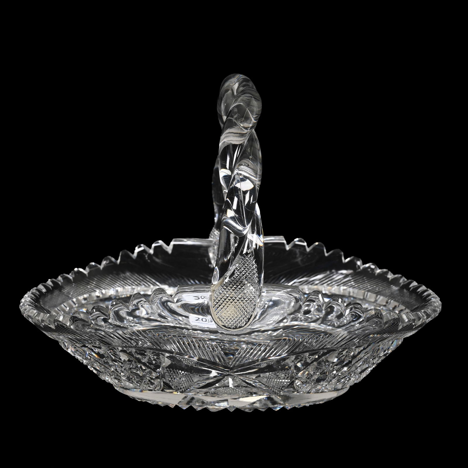 Basket, ABCG, Signed Libbey Rosella Pattern (1 of 3)