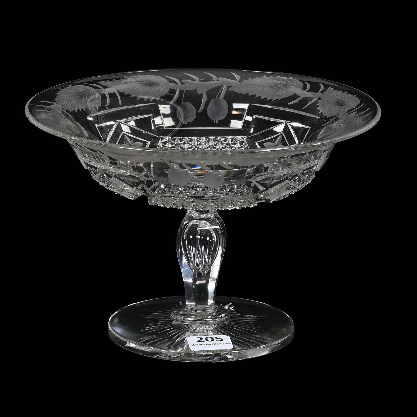 Compote, ABCG, Signed Hawkes Starlight Pattern (1 of 3)