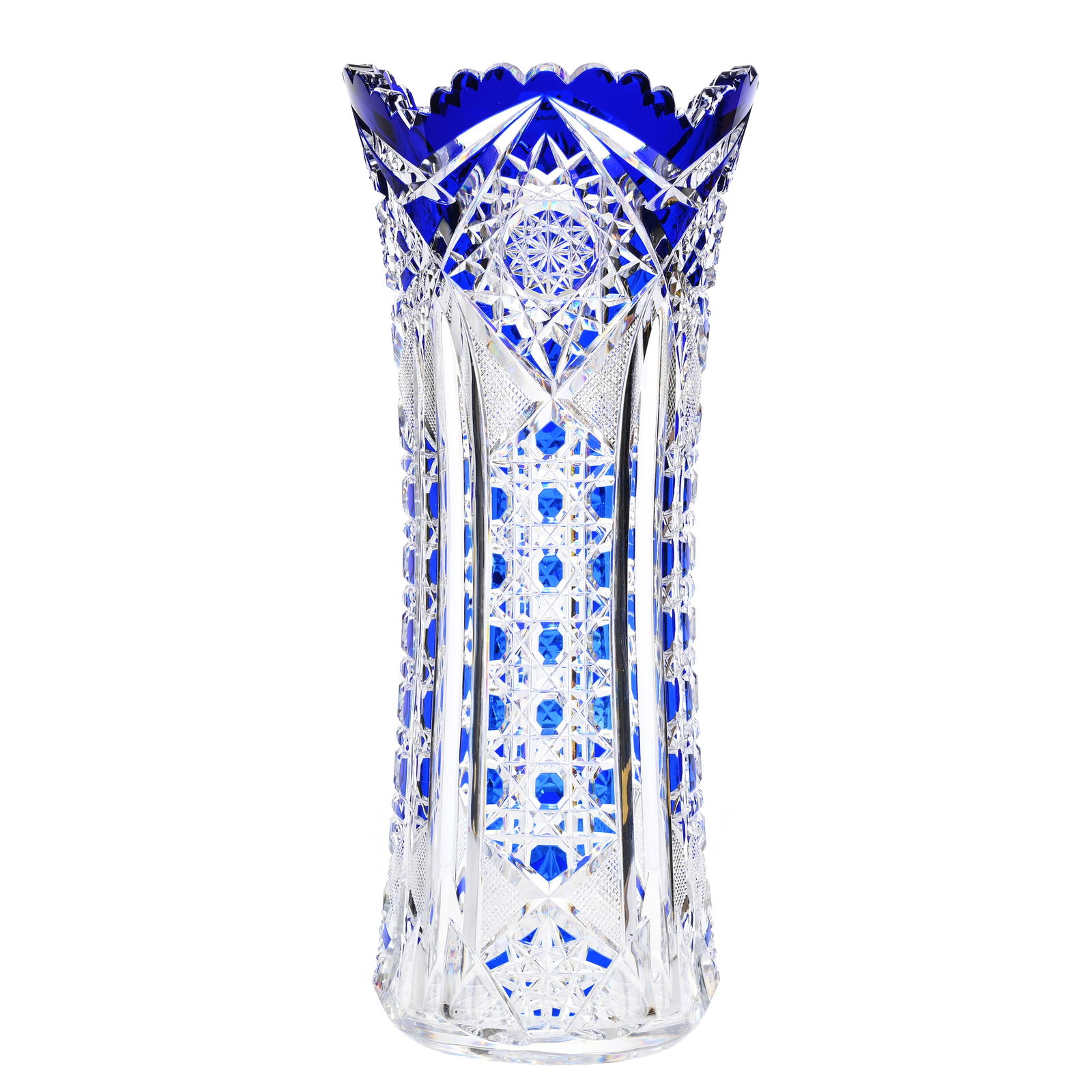 Vase, BPCG, Blue Cut To Clear (1 of 3)