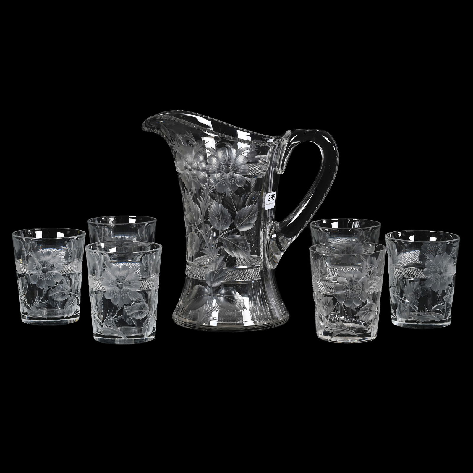 Water Set, ABCG, Signed Tuthill Rosemere Pattern (1 of 3)