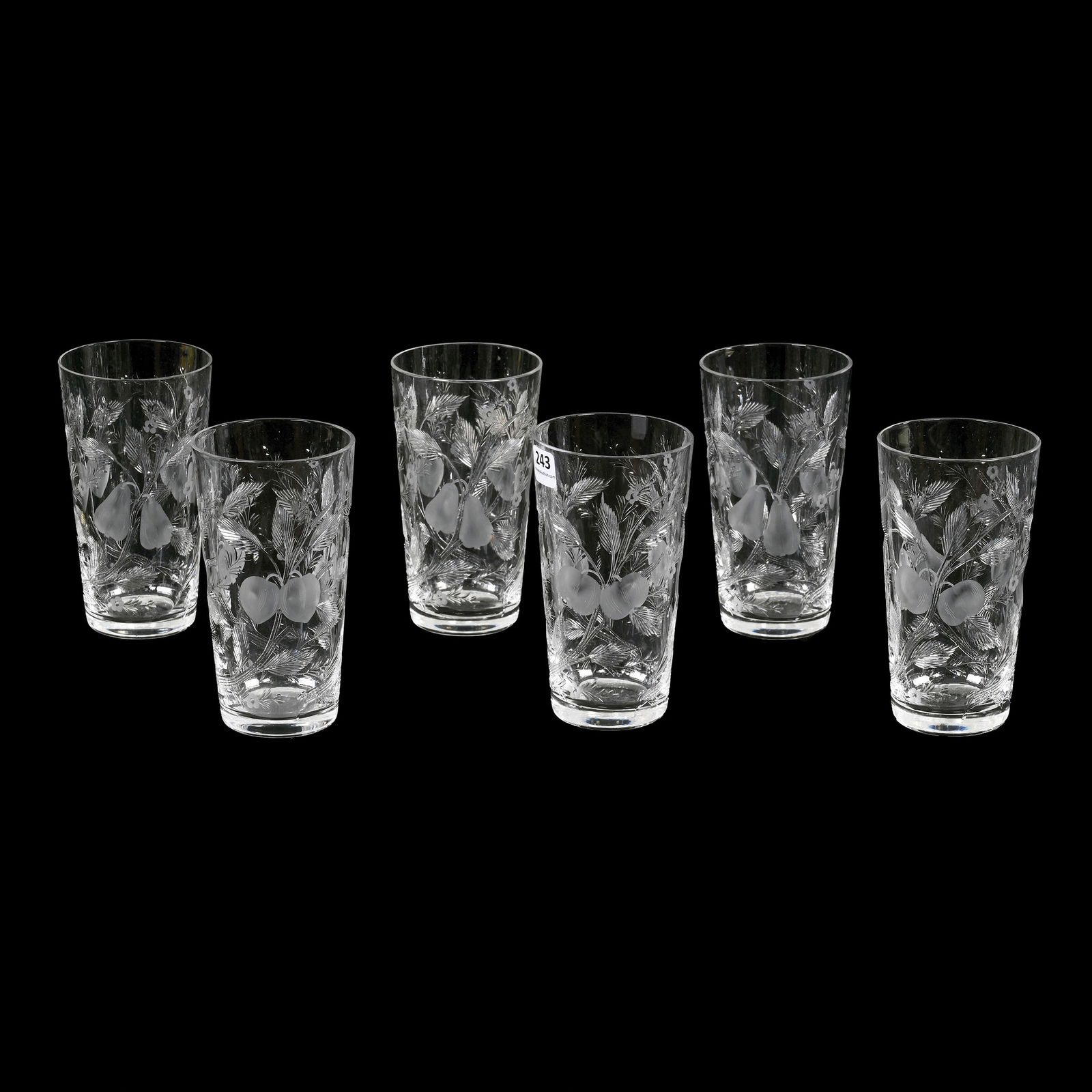 (6) Lemonade Glasses, ABCG, Signed Hawkes (1 of 3)