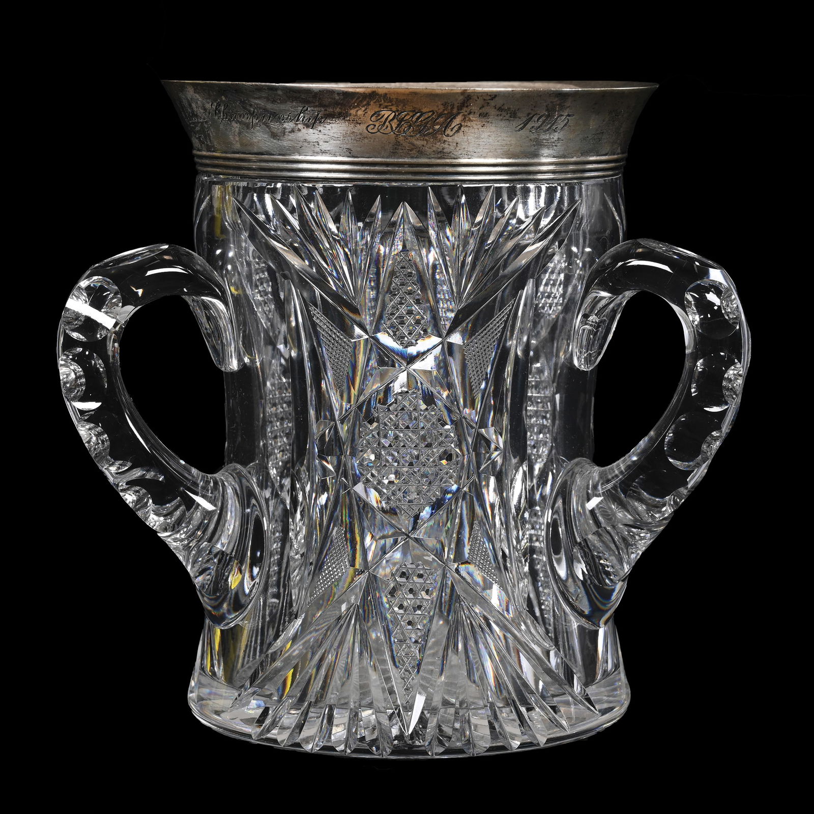 Loving Cup, Three Handles, ABCG, Sterling Rim (1 of 4)