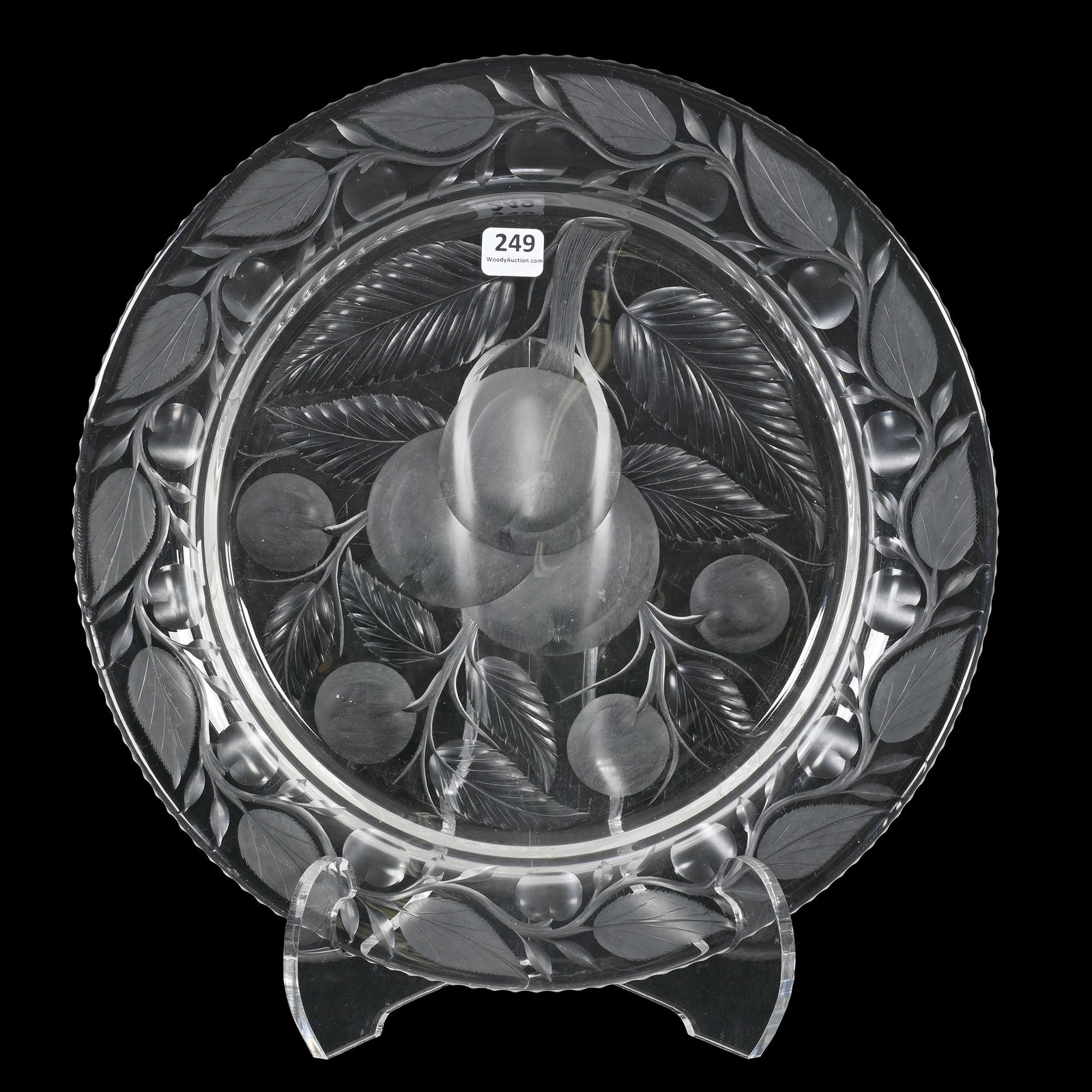 Round Tray, American Brilliant Cut Glass (1 of 2)