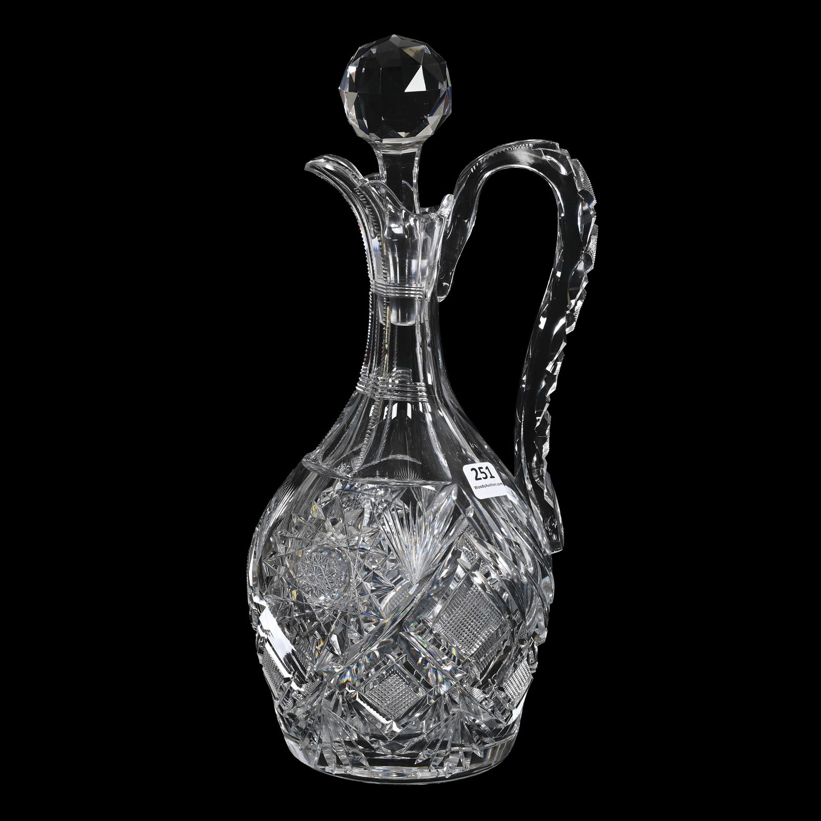 Handled Decanter, ABCG, Kimberly Pattern By Libbey (1 of 7)