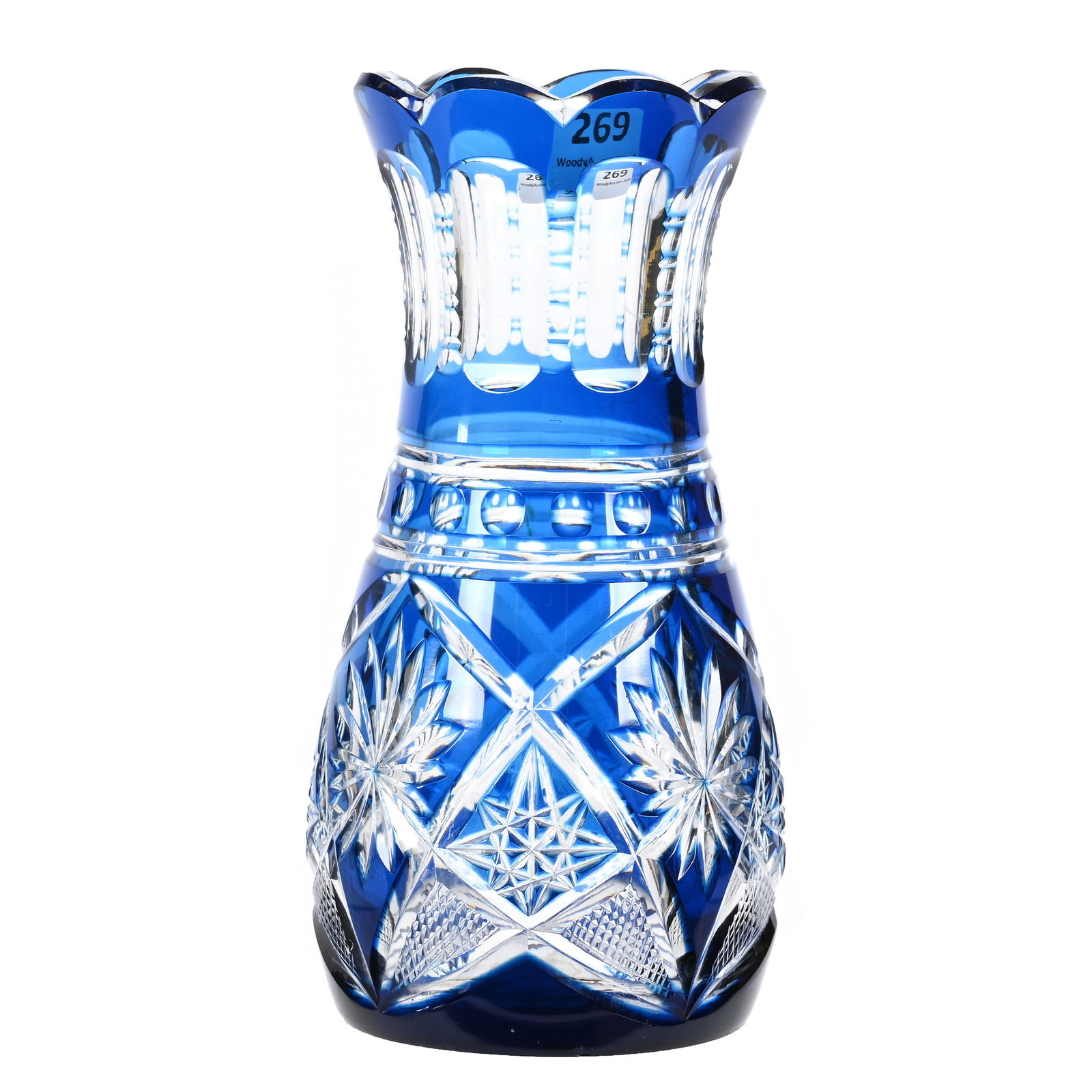 Vase, BPCG, Blue Cut To Clear (1 of 3)