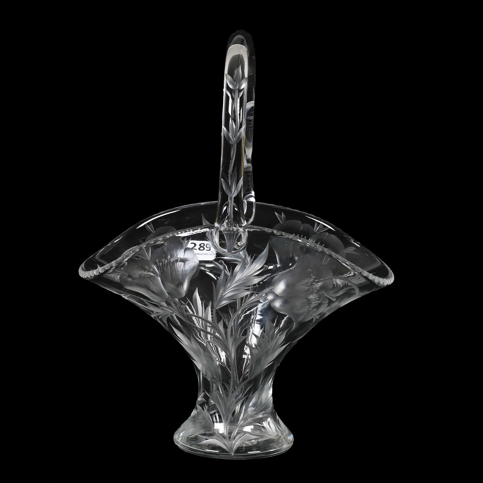 Basket, American Brilliant Cut Glass, Signed Tuthill (1 of 3)