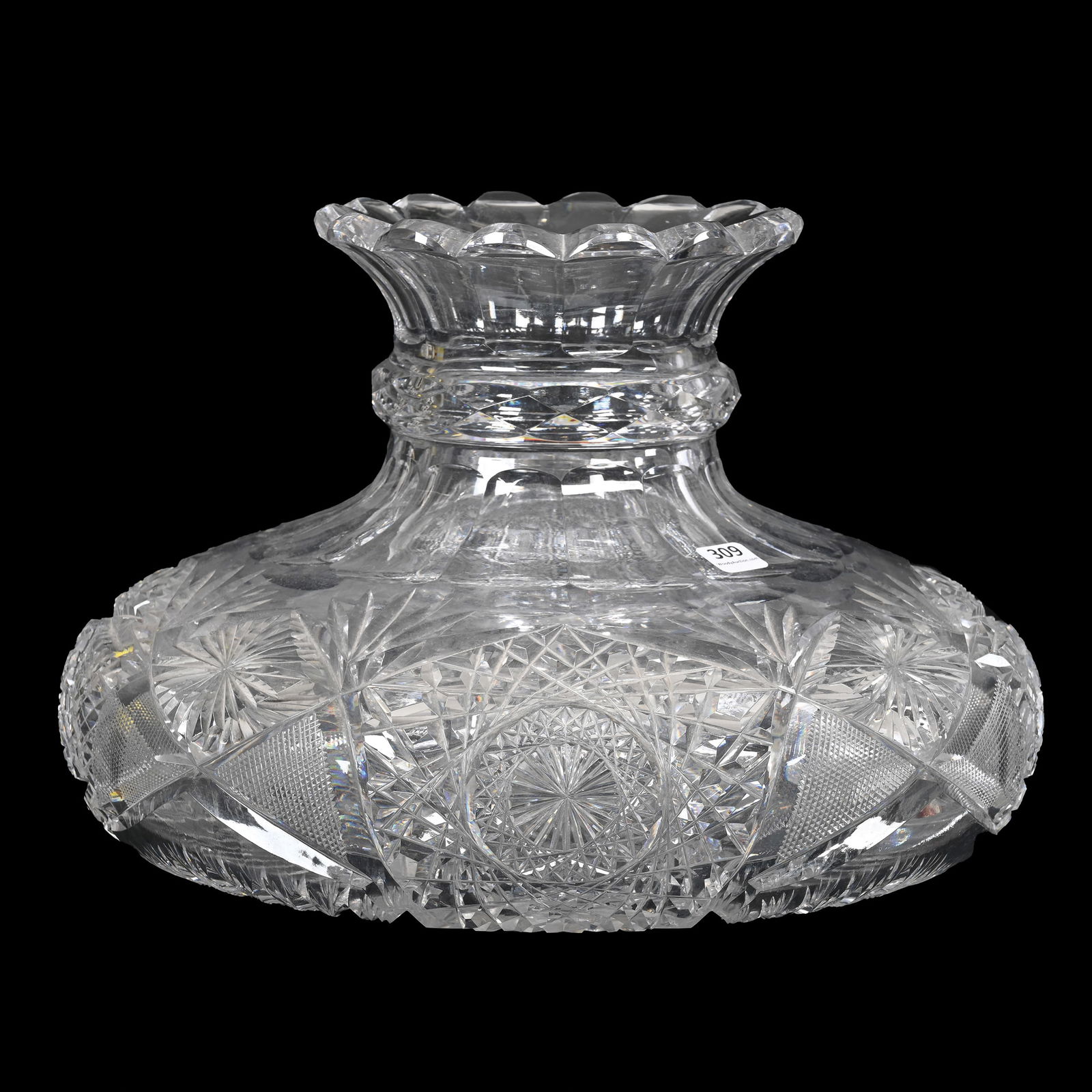 Flower Center, American Brilliant Cut Glass (1 of 3)