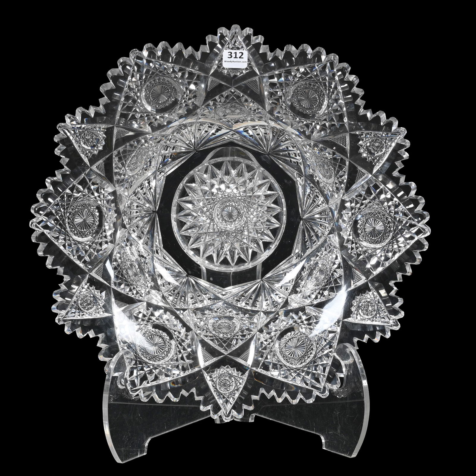 Center Bowl Top, ABCG, Signed Hawkes Lorraine Pattern (1 of 2)