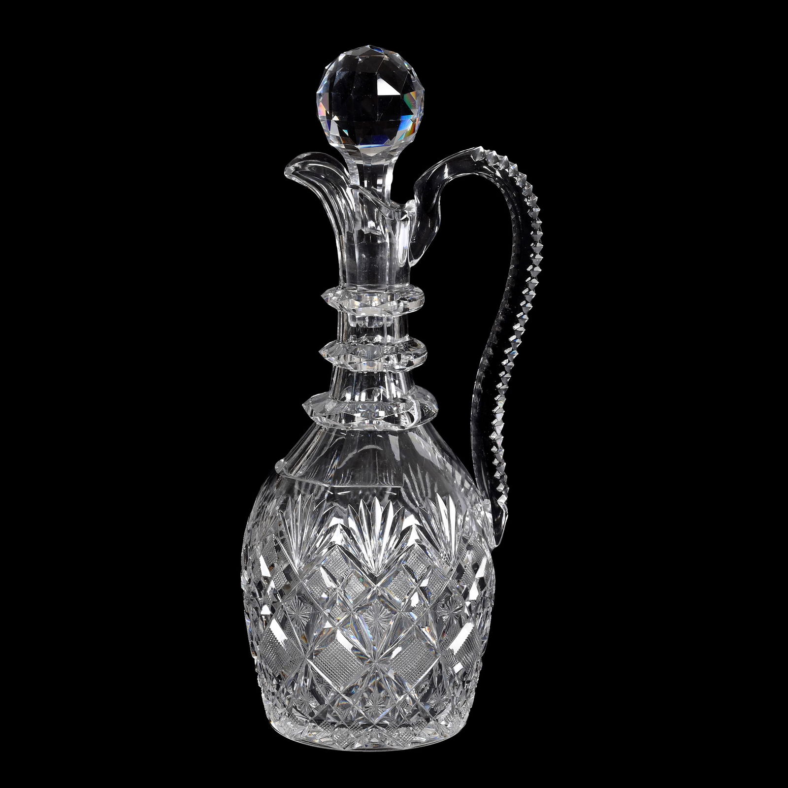 Handled Decanter, ABCG, Venetian Pattern By Straus (1 of 4)